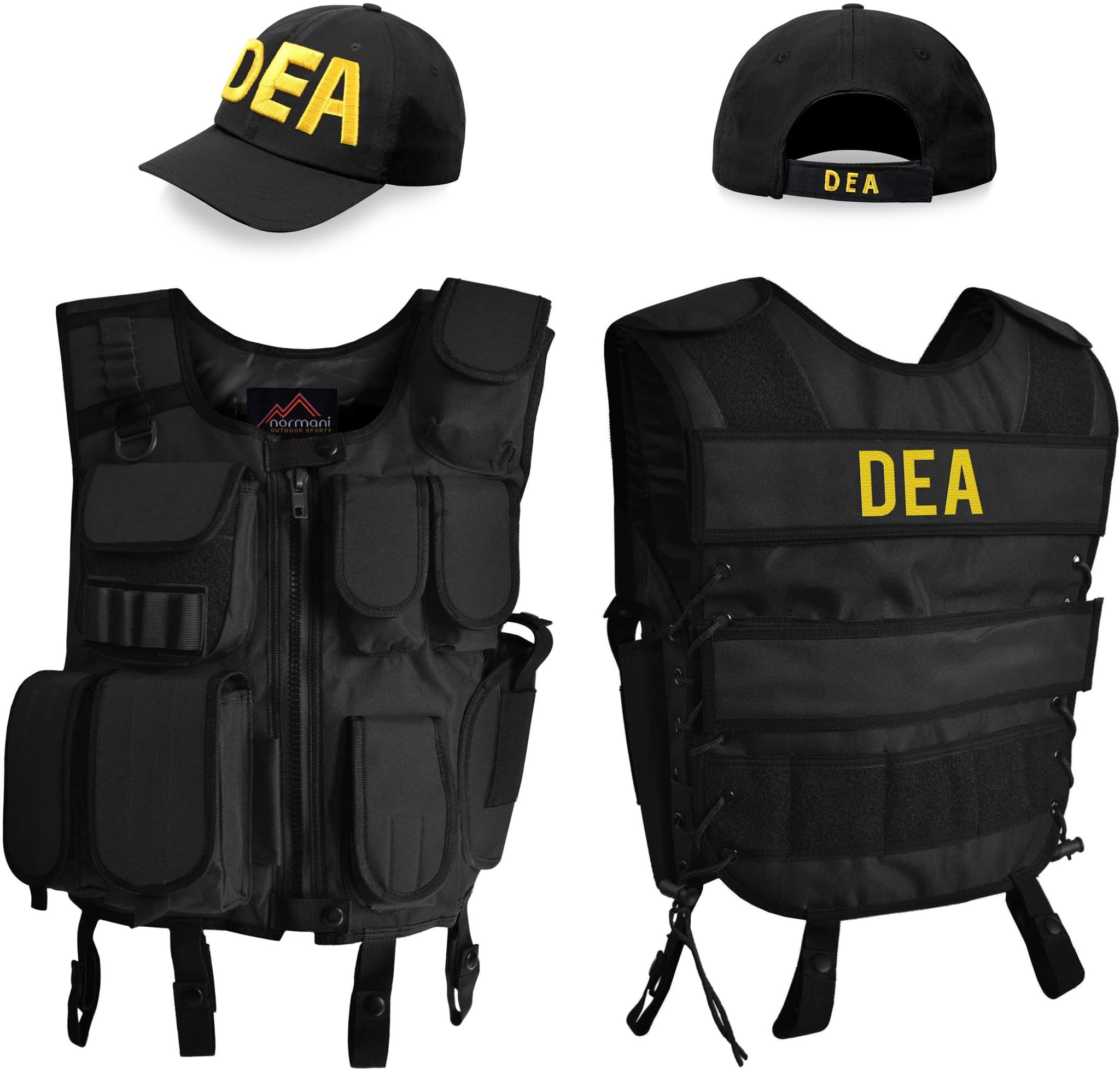 Zeige Details für Kostüm bestehend aus Weste, Patch und Cap DEA Bild von Kostüm bestehend aus Weste, Patch und Cap DEA