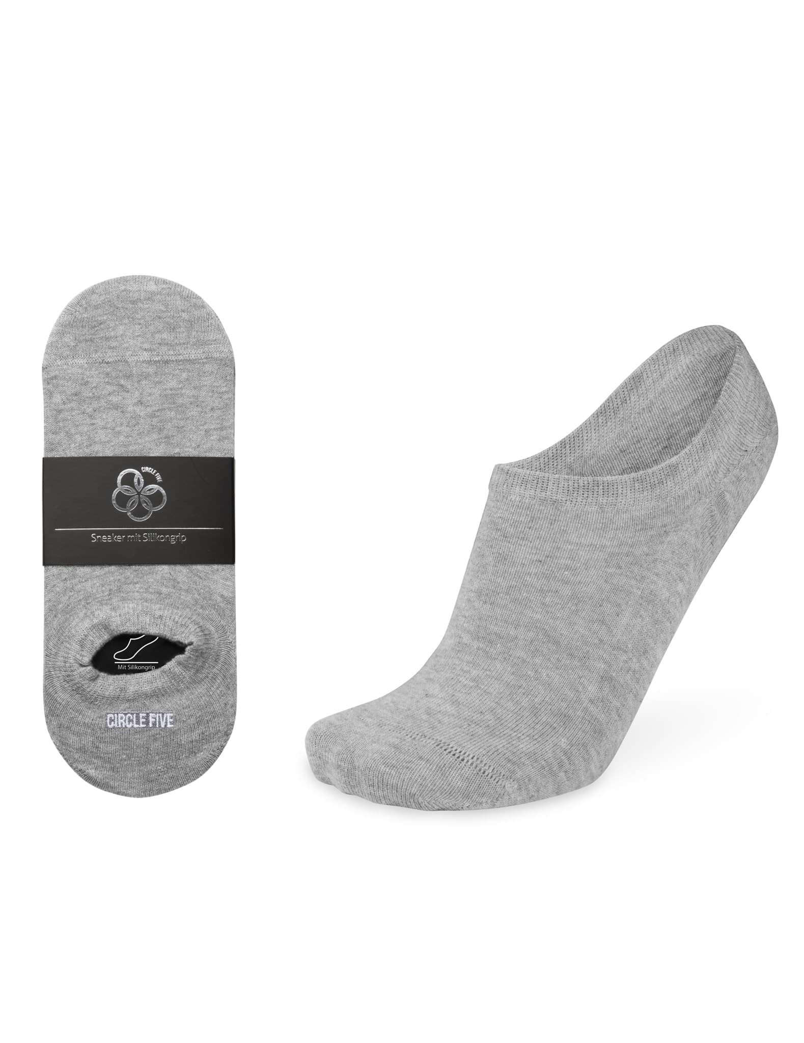 Zeige Details für 6 Paar Circle Five Füßlinge inkl. Silikongrip Grau Bild von 6 Paar Circle Five Füßlinge inkl. Silikongrip Grau