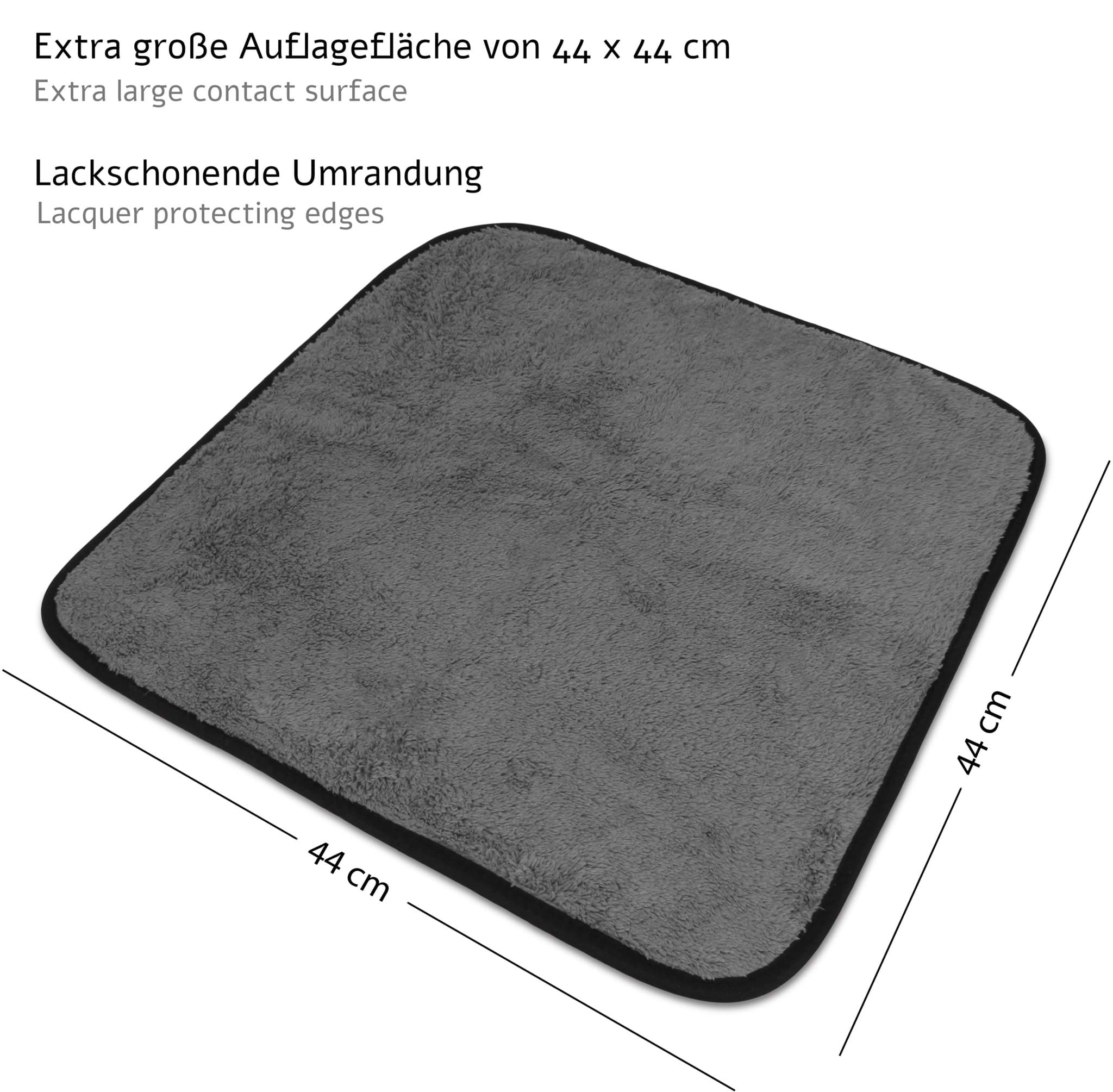 Bild von 6 Stück Poliertuch Superflausch-Mikrofasertuch Grau/Schwarz