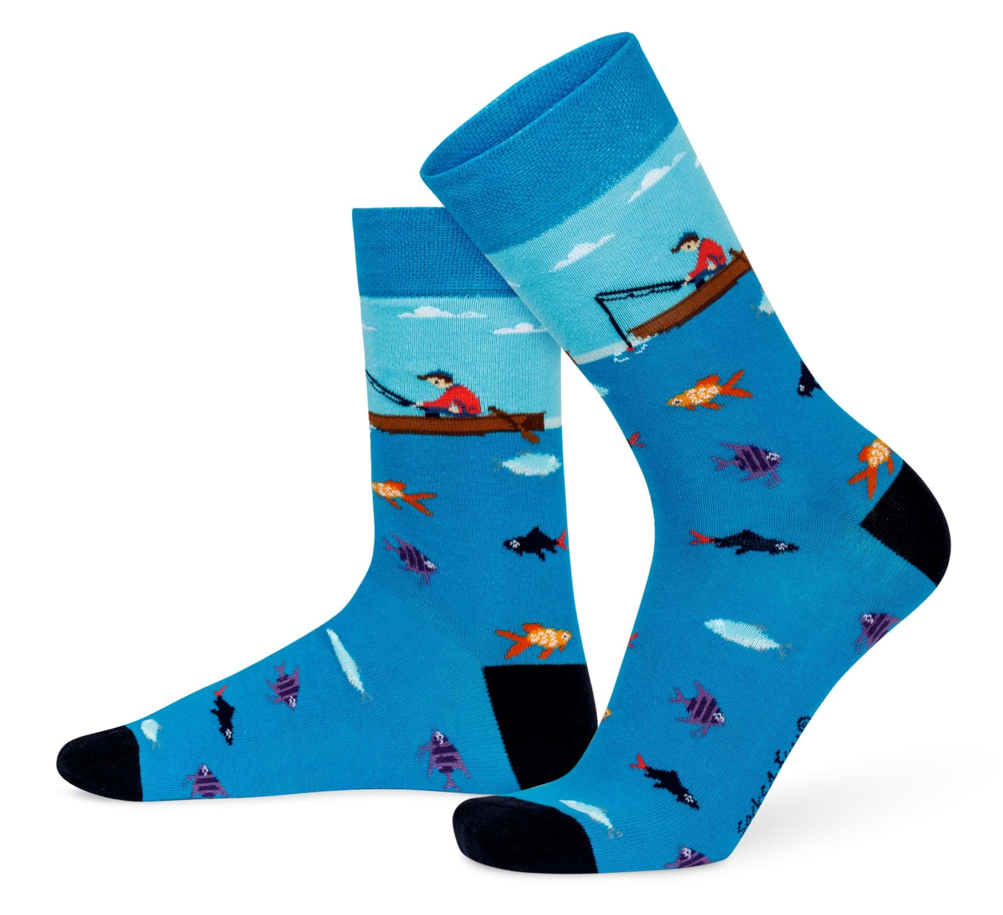 Zeige Details für 2 Paar Spruch / Motiv Socken Angler Bild von 2 Paar Spruch / Motiv Socken Angler