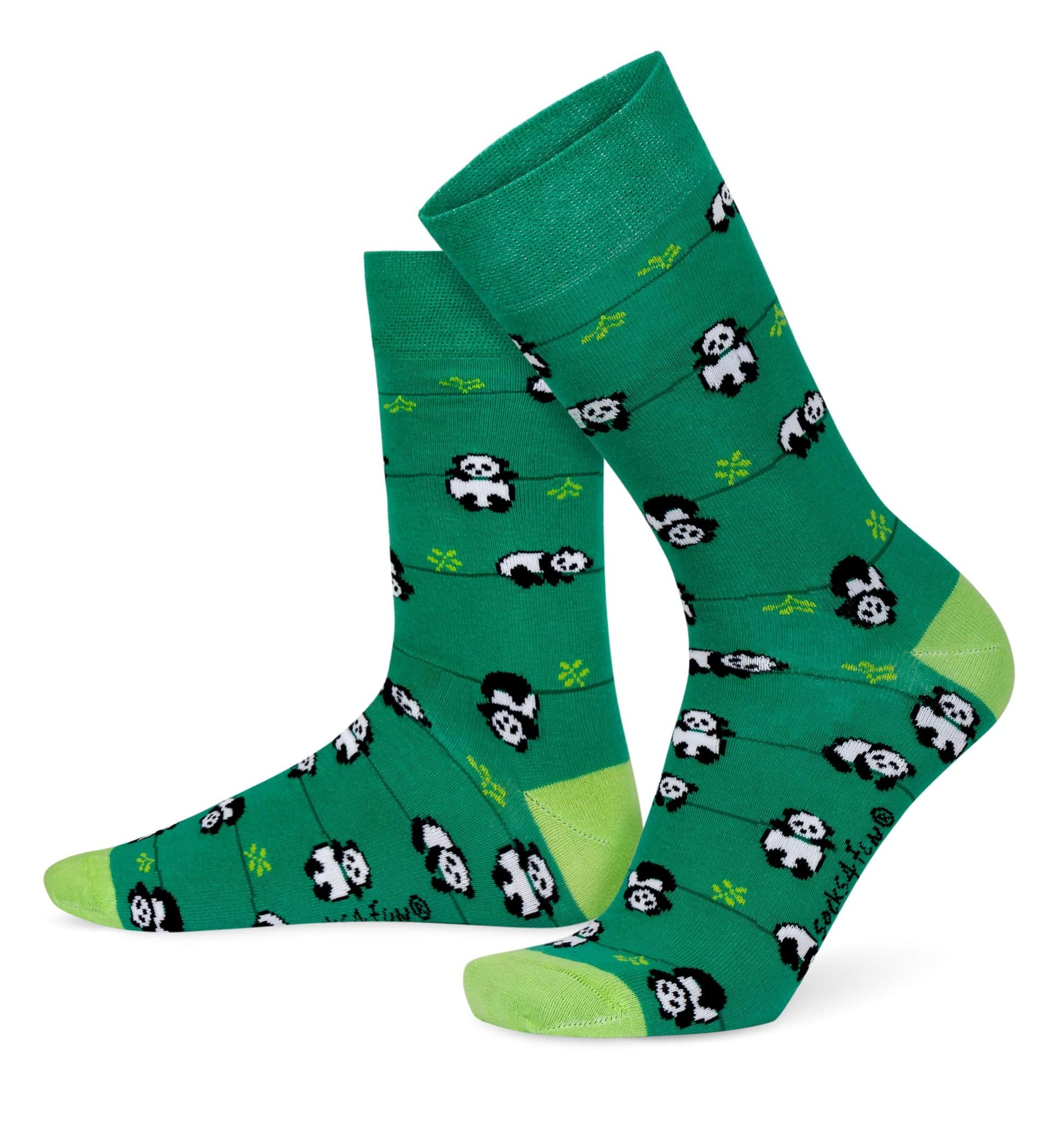 Bild von 2 Paar Spruch / Motiv Socken Panda