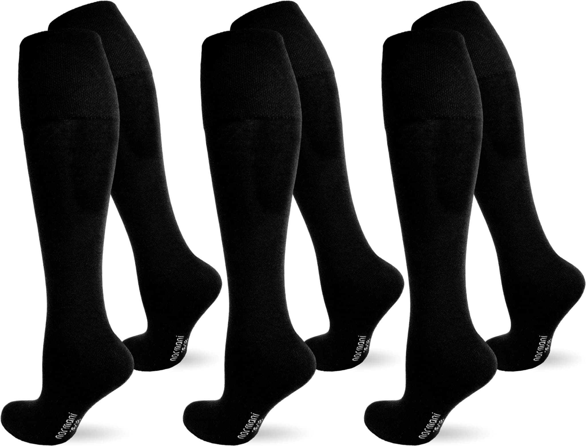 Zeige Details für 3 Paar Wellness Kniestrümpfe aus Baumwolle mit Frotteesohle Schwarz Bild von 3 Paar Wellness Kniestrümpfe aus Baumwolle mit Frotteesohle Schwarz