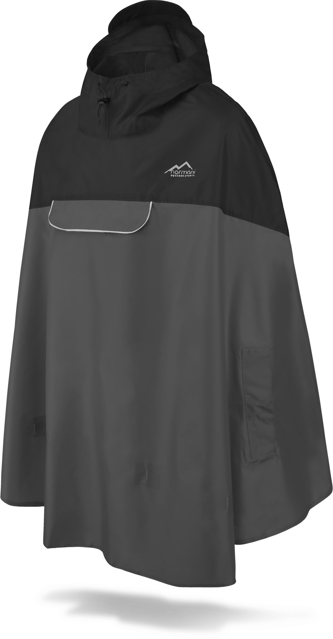 Zeige Details für Regenponcho „Cherrapunji“ Schwarz/Anthrazit Bild von Regenponcho „Cherrapunji“ Schwarz/Anthrazit