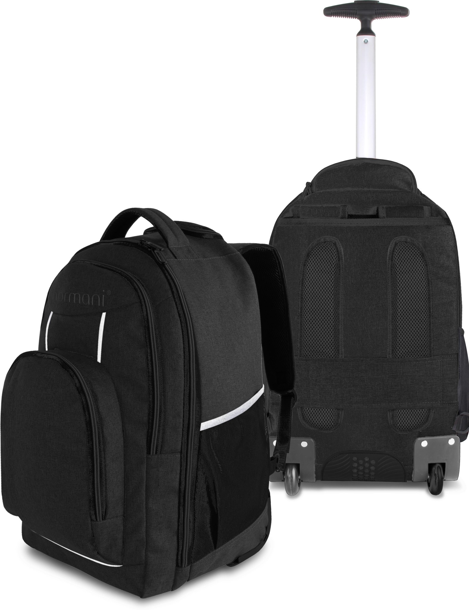 Zeige Details für Rucksack „Yori“ mit Trolleyfunktion 30 Liter Schwarz mit Reflektoren Bild von Rucksack „Yori“ mit Trolleyfunktion 30 Liter Schwarz mit Reflektoren