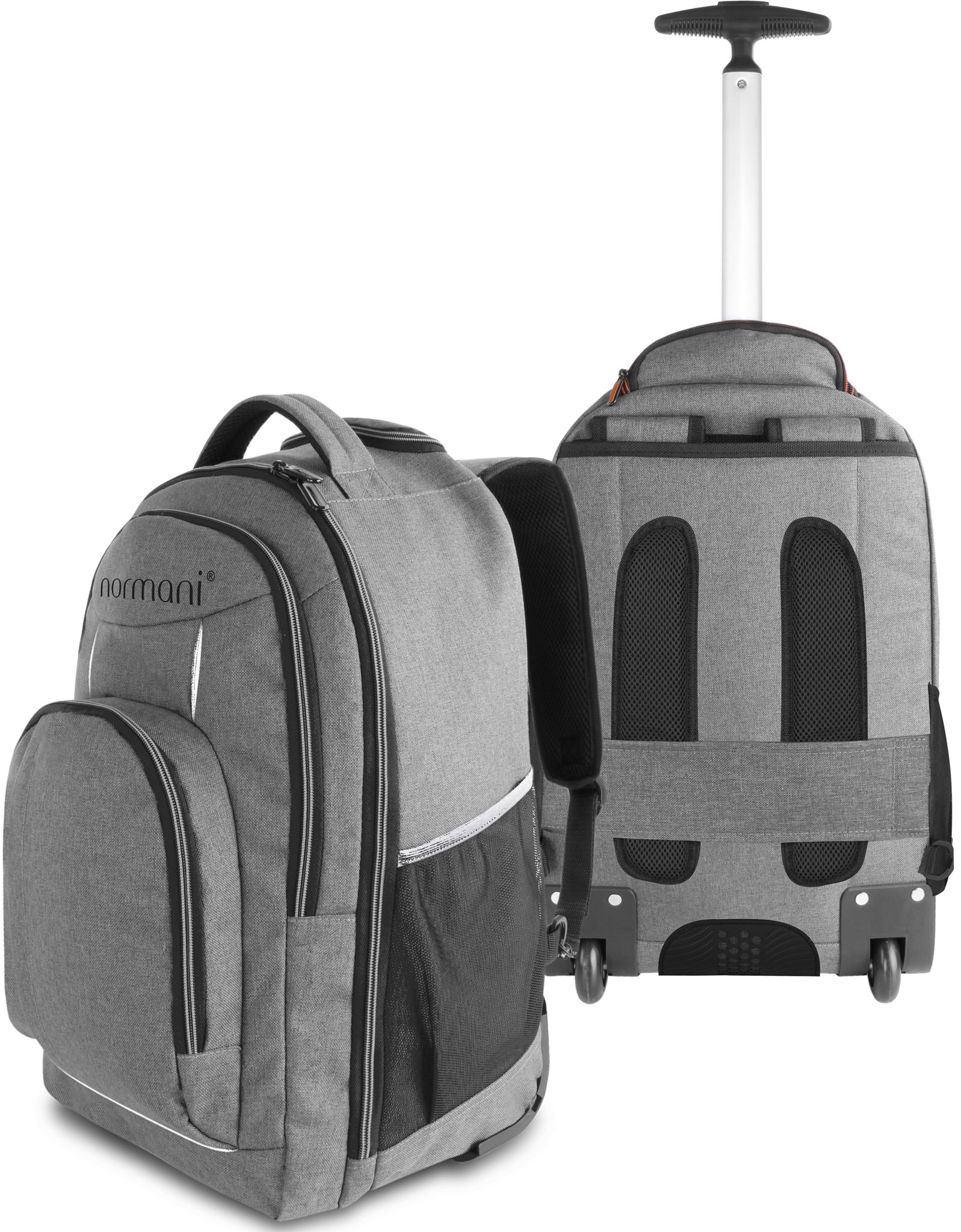 Bild von Rucksack „Yori“ mit Trolleyfunktion 30 Liter Grau mit Reflektoren