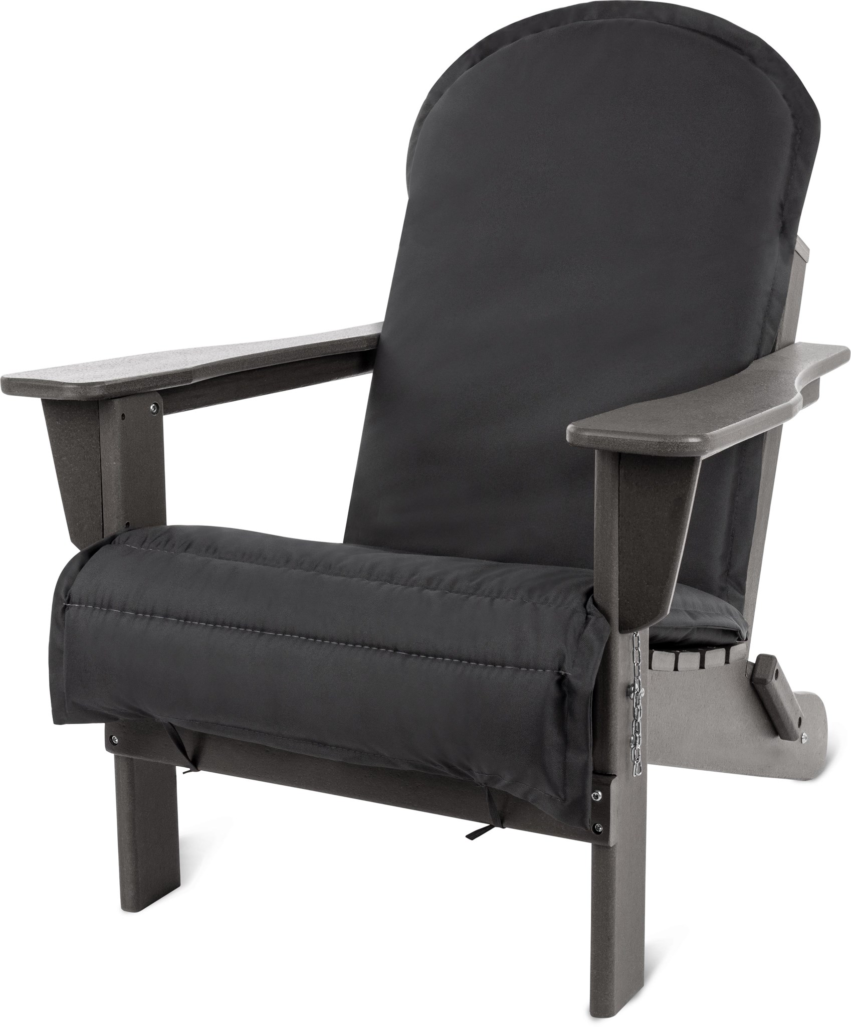 Zeige Details für Gartenstuhl Adirondack mit Auflage Anthrazit Bild von Gartenstuhl Adirondack mit Auflage Anthrazit