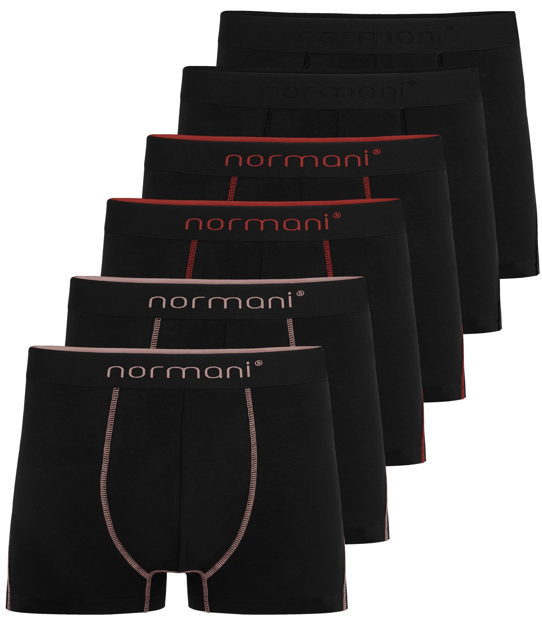 Zeige Details für 6 Herren Baumwoll-Boxershorts Lachs/Rot/Schwarz Bild von 6 Herren Baumwoll-Boxershorts Lachs/Rot/Schwarz
