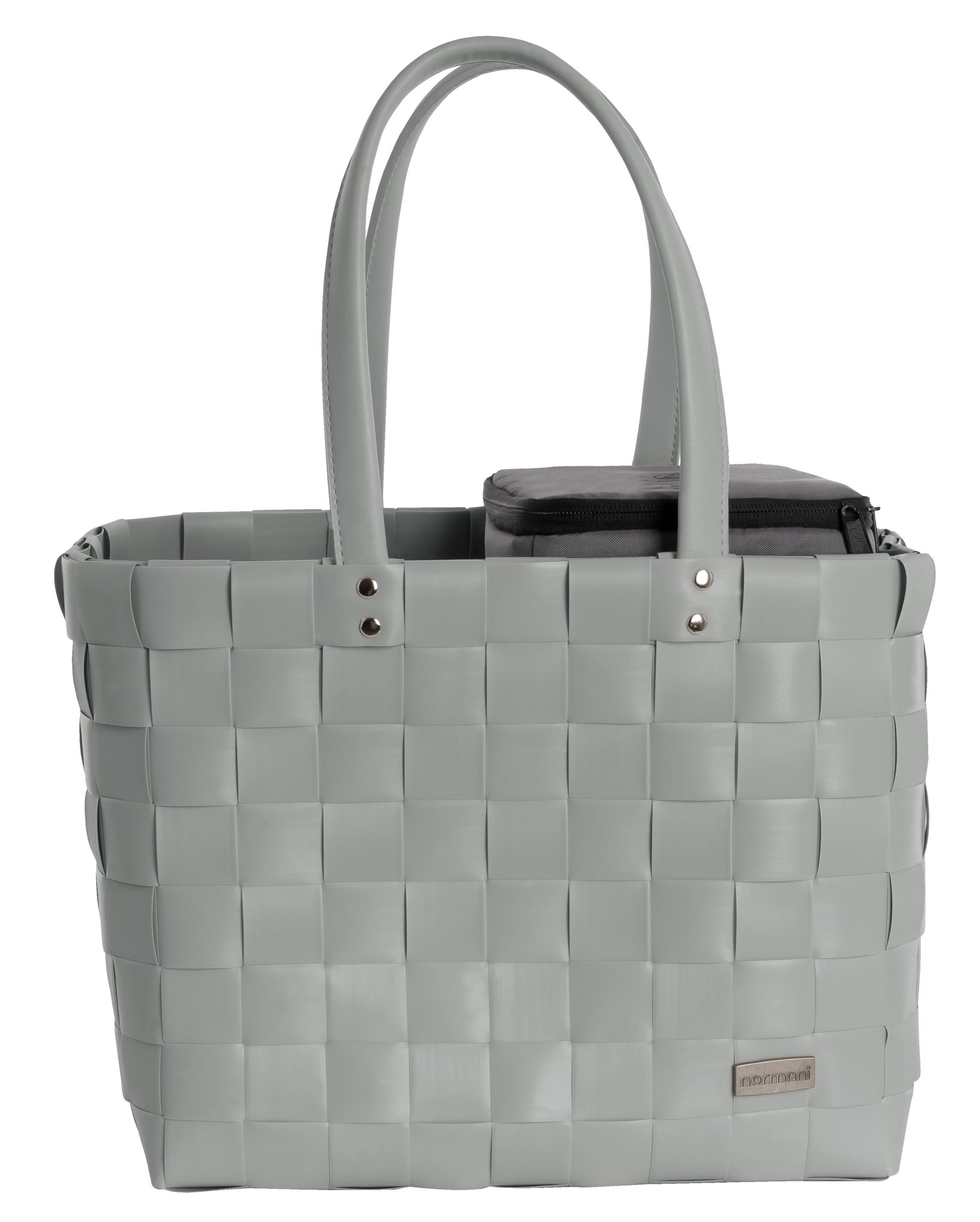 Zeige Details für Einkaufstasche mit kleiner Kühltasche Hellgrau Bild von Einkaufstasche mit kleiner Kühltasche Hellgrau