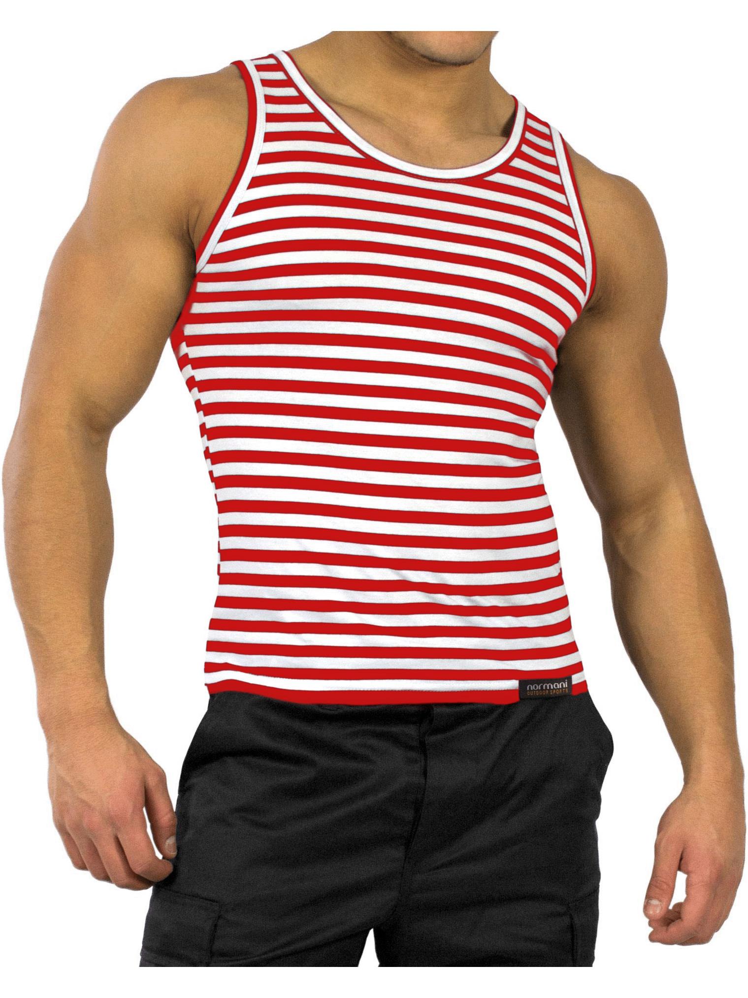 Bild von Marine Tank-Top „Wolgadelta“ Rot/Weiß