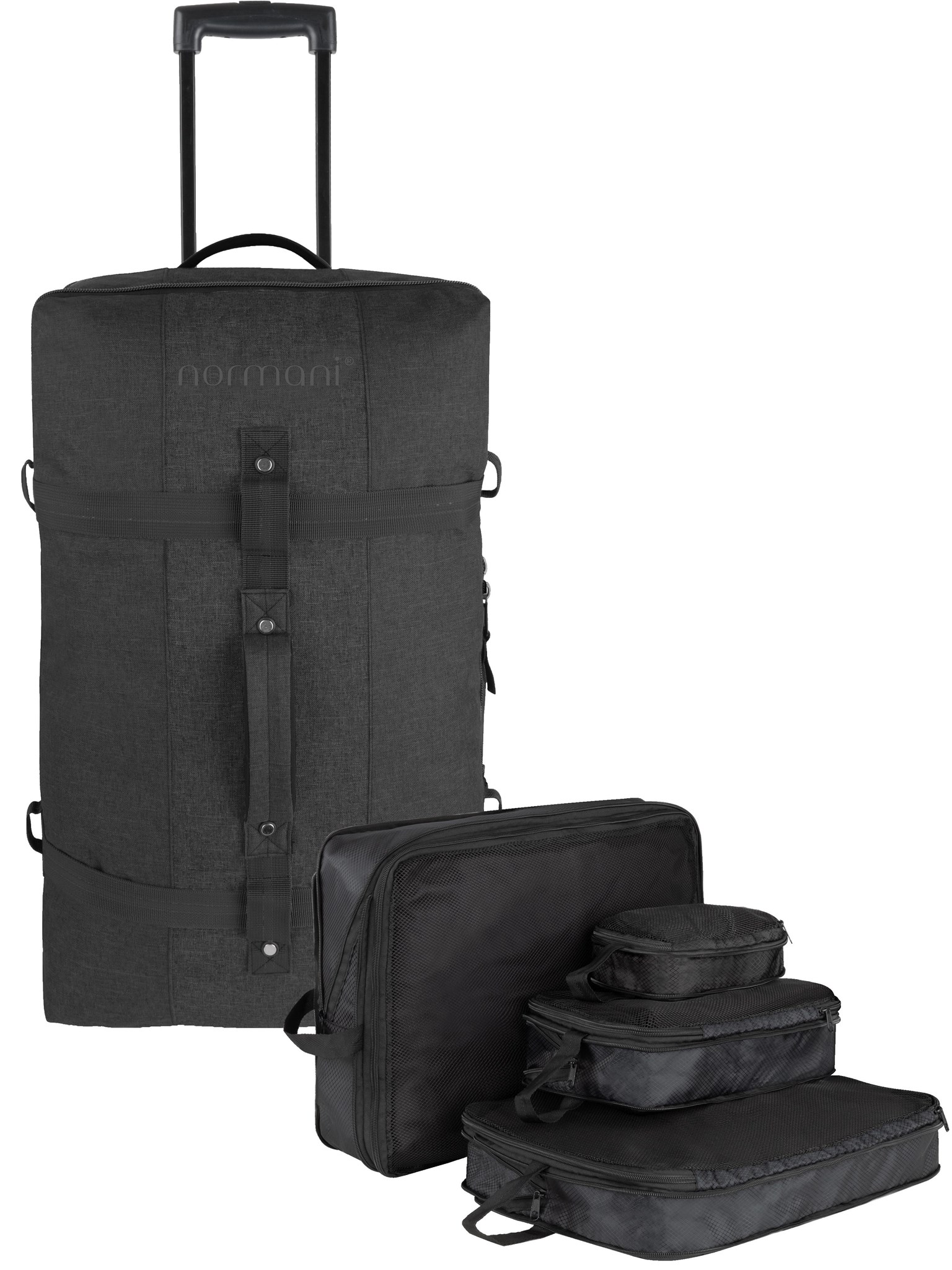 Bild von Reisetasche 125 L mit 4 Kleidertaschen „Aurori 125“ Schwarz