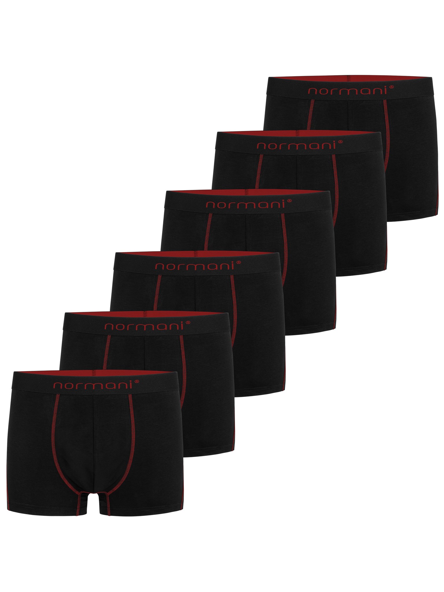 Bild von 6 weiche Boxershorts aus Baumwolle Rot