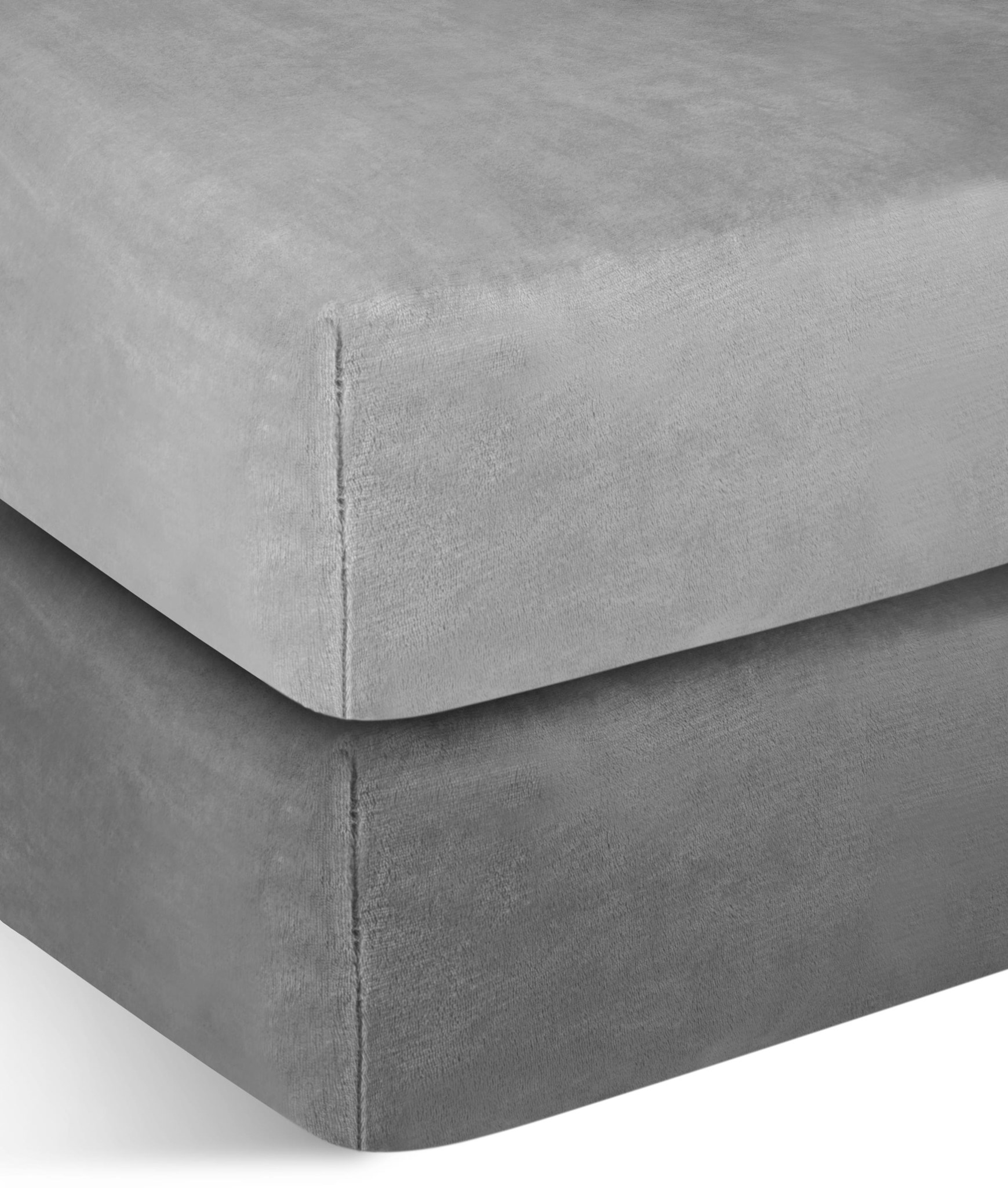 Zeige Details für 2 Flanell-Spannbettlaken „PERPIGNAN“ Anthrazit/Hellgrau Bild von 2 Flanell-Spannbettlaken „PERPIGNAN“ Anthrazit/Hellgrau