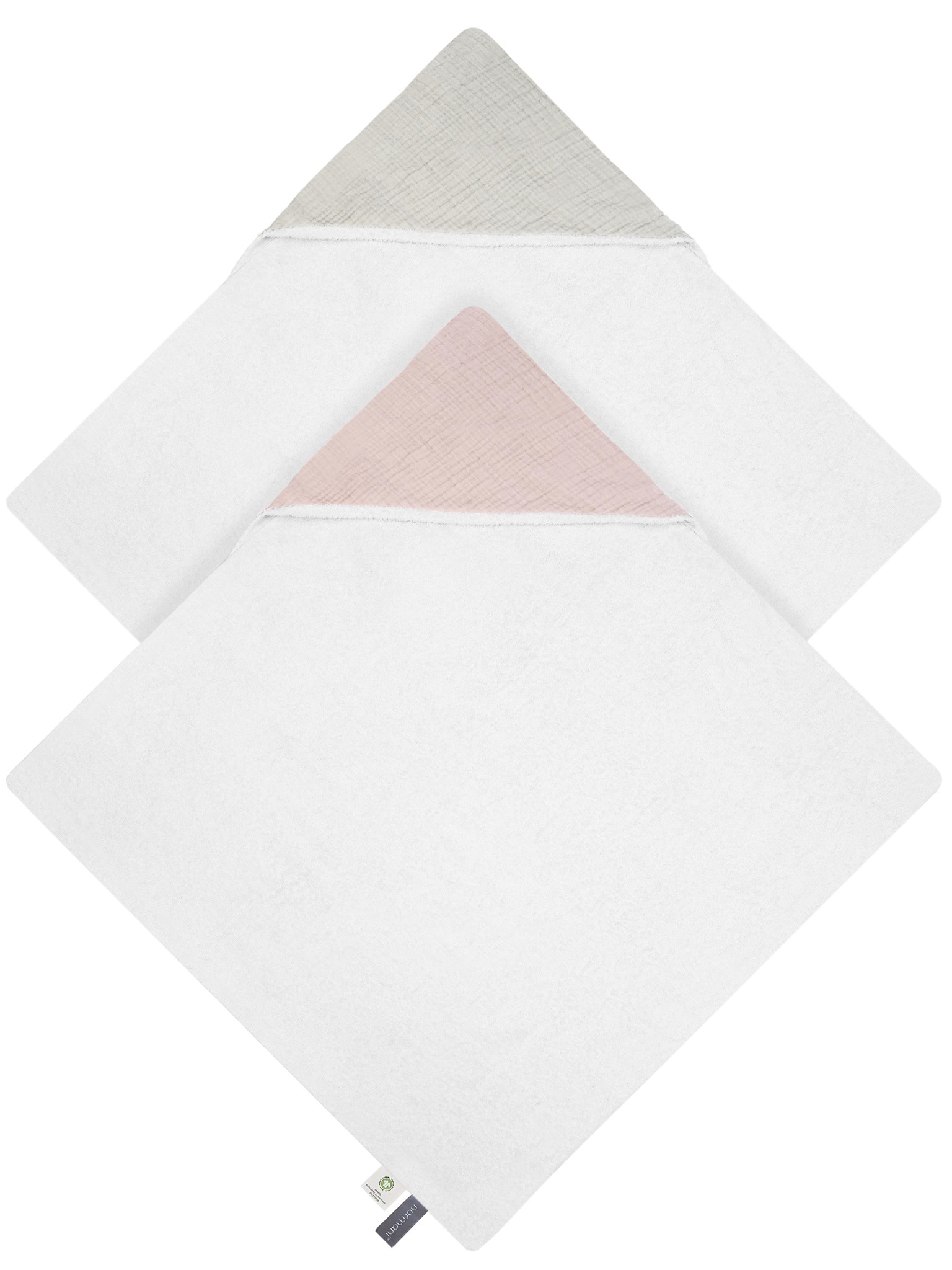 Zeige Details für 2x Baby Musselin Wickeltücher aus Bio-Baumwolle Hellgrau/Rosa Bild von 2x Baby Musselin Wickeltücher aus Bio-Baumwolle Hellgrau/Rosa