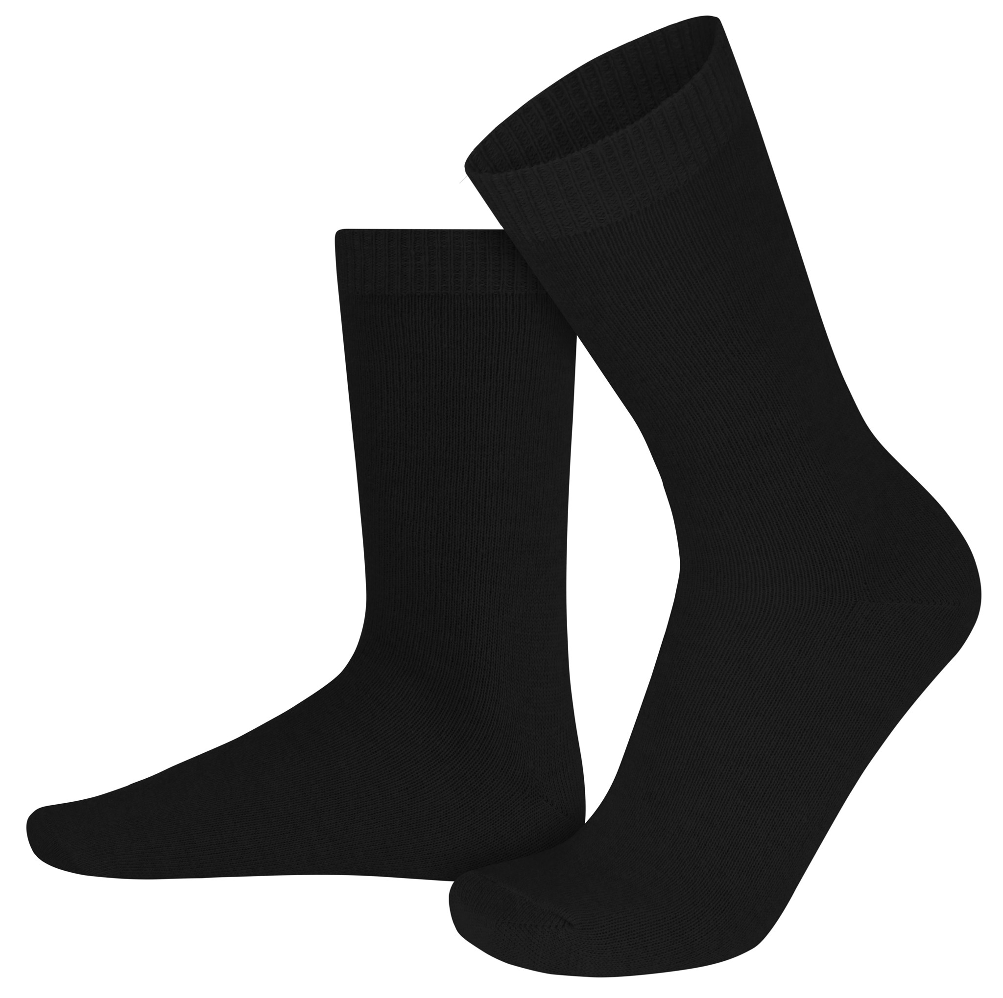 Bild von 3 Socken aus Cashmere und Merinowolle mit Komfortbund Schwarz