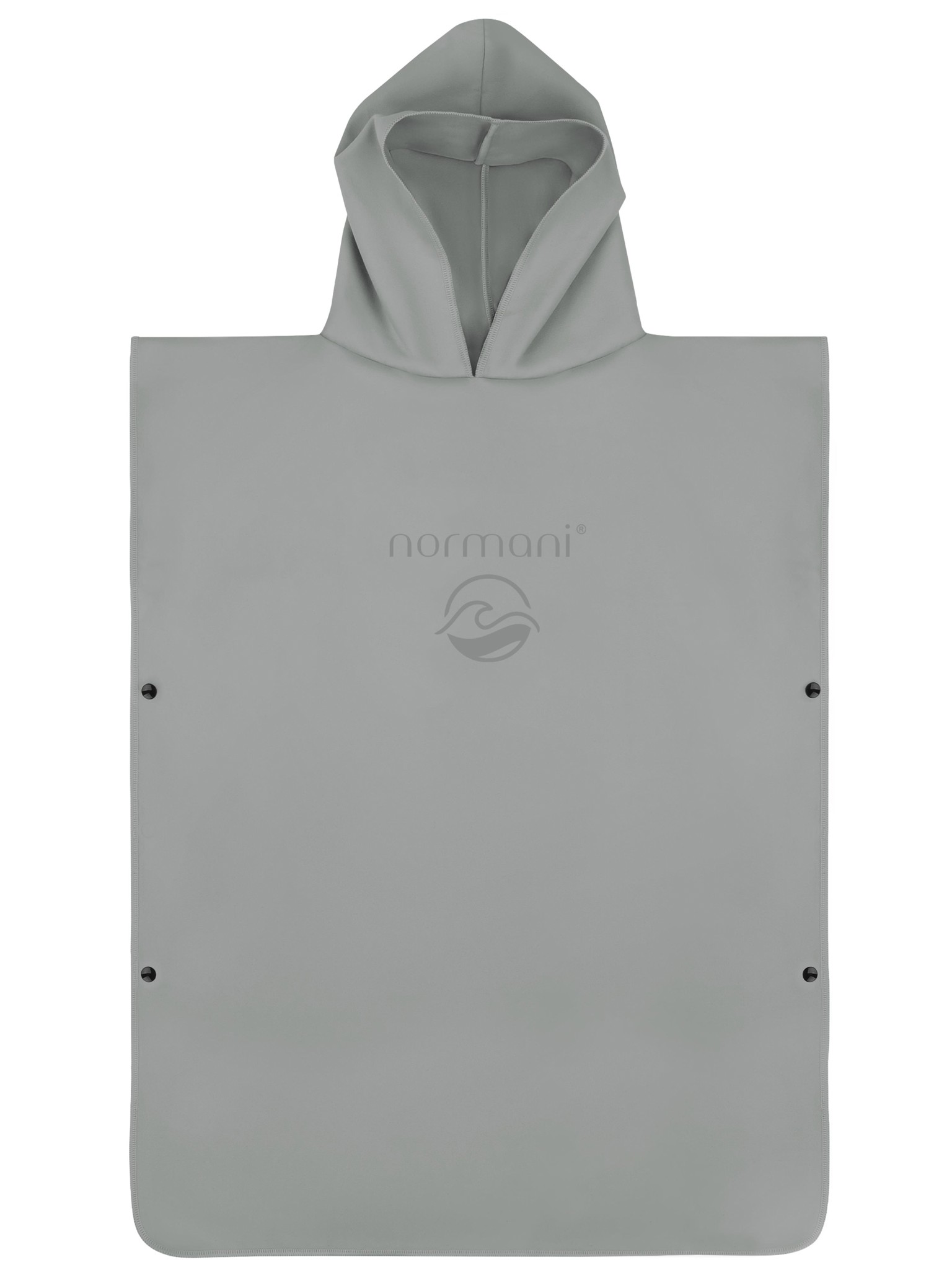 Zeige Details für Mikrofaser Badeponcho für Erwachsene „Camuy“ Grau Bild von Mikrofaser Badeponcho für Erwachsene „Camuy“ Grau