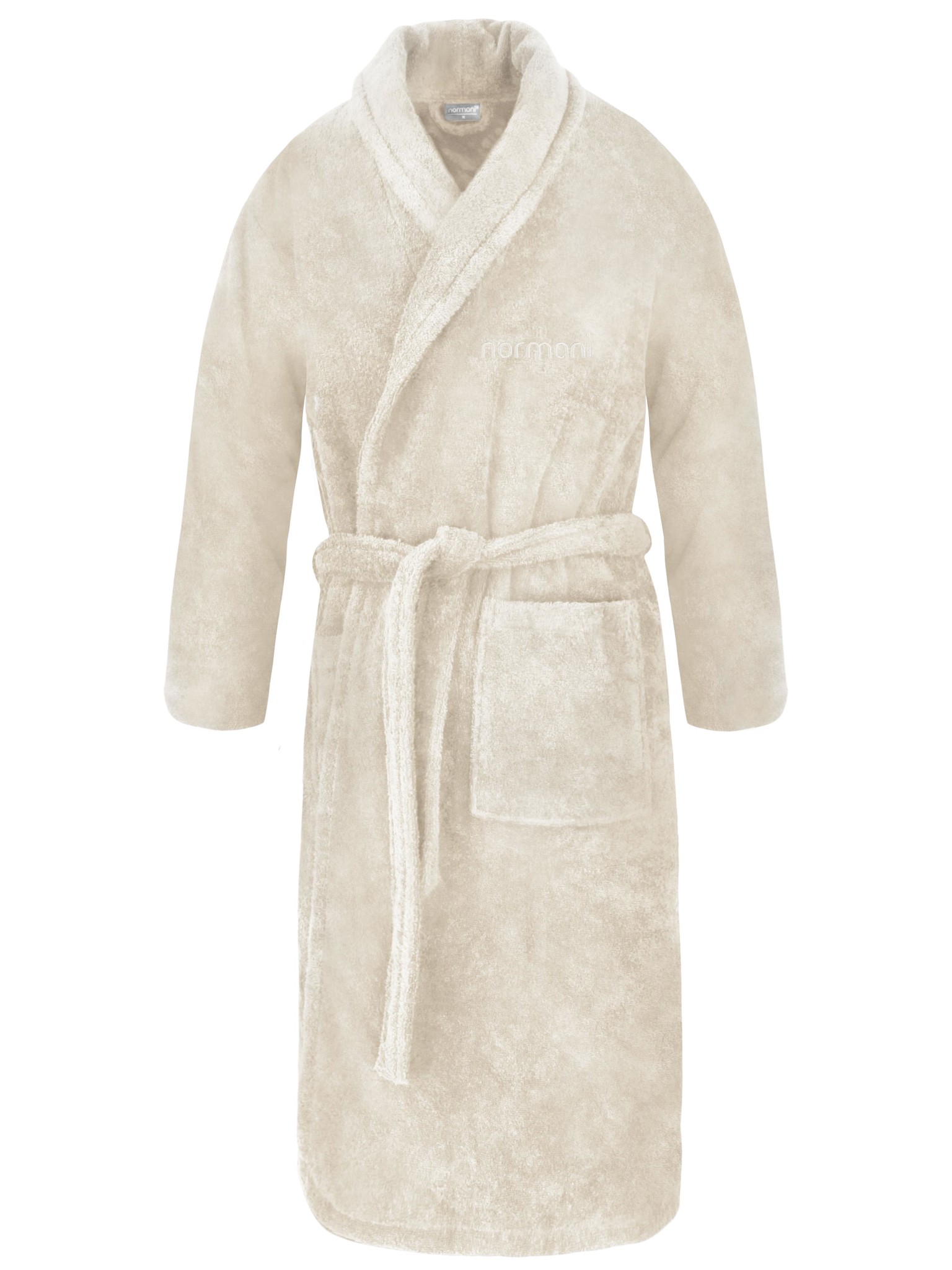Zeige Details für Unisex Baumwoll-Bademantel „Flee“ 450 g/m² Beige Bild von Unisex Baumwoll-Bademantel „Flee“ 450 g/m² Beige