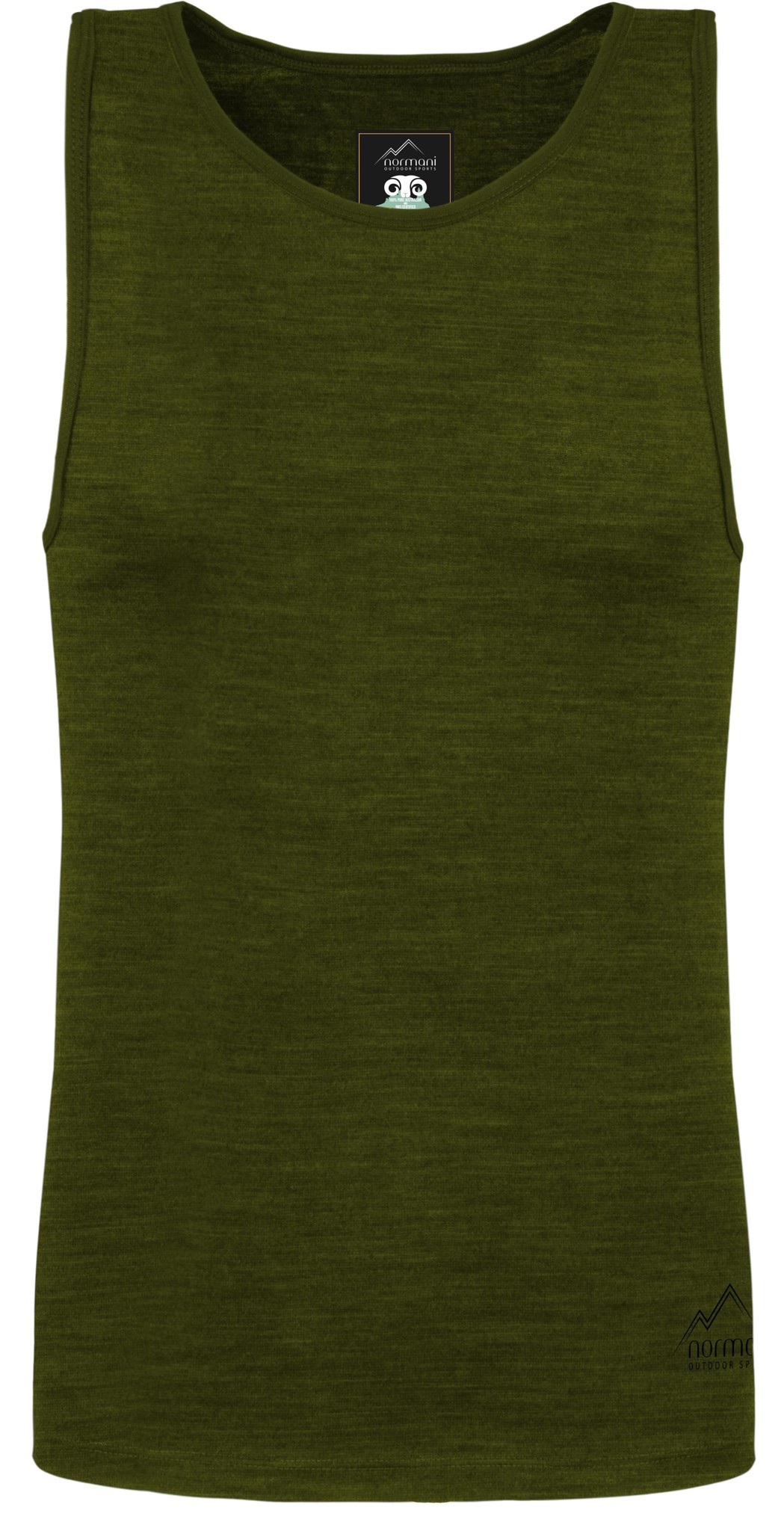 Bild von Herren Merino Unterhemd „Alice Springs“ Grün