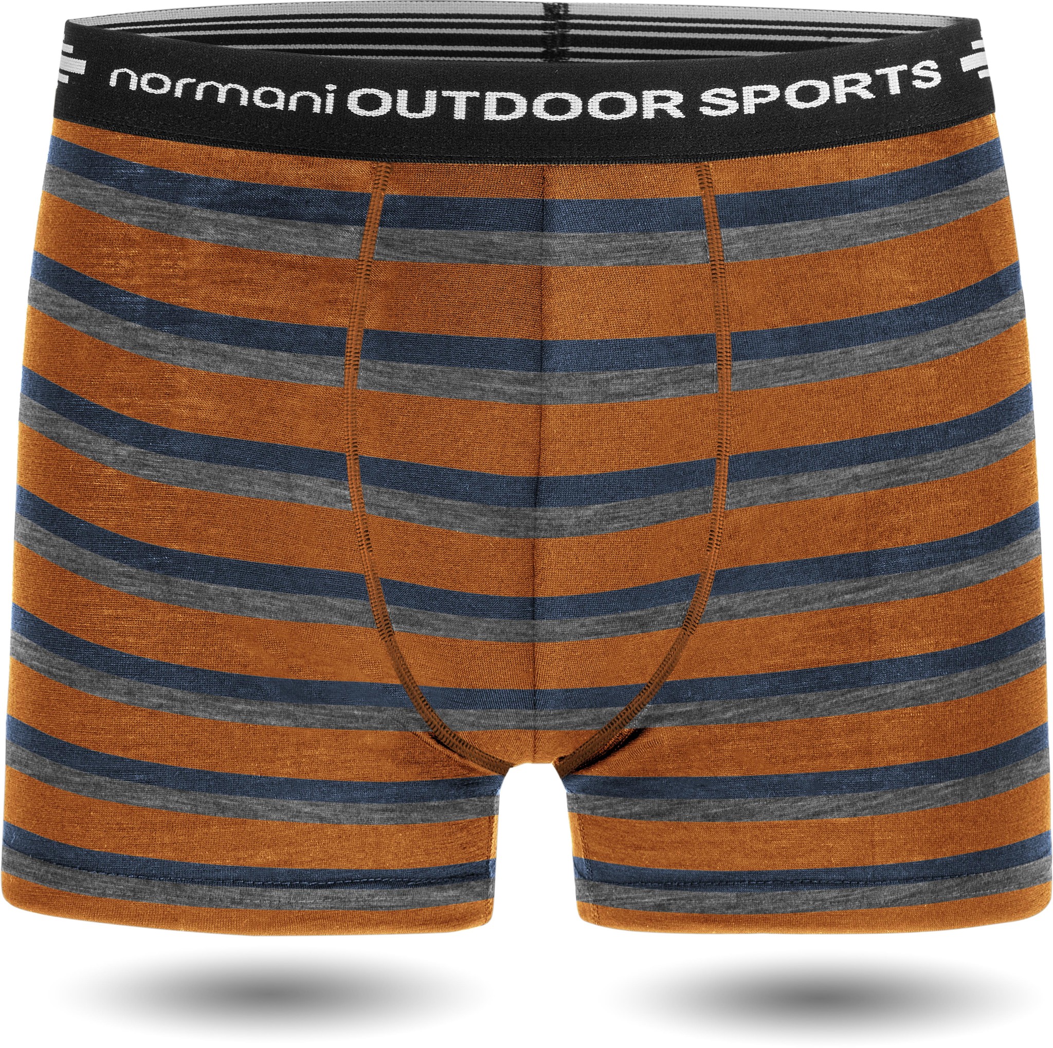 Bild von Herren Merino Boxershorts „Adelaide“ Orange/Blau/Grau