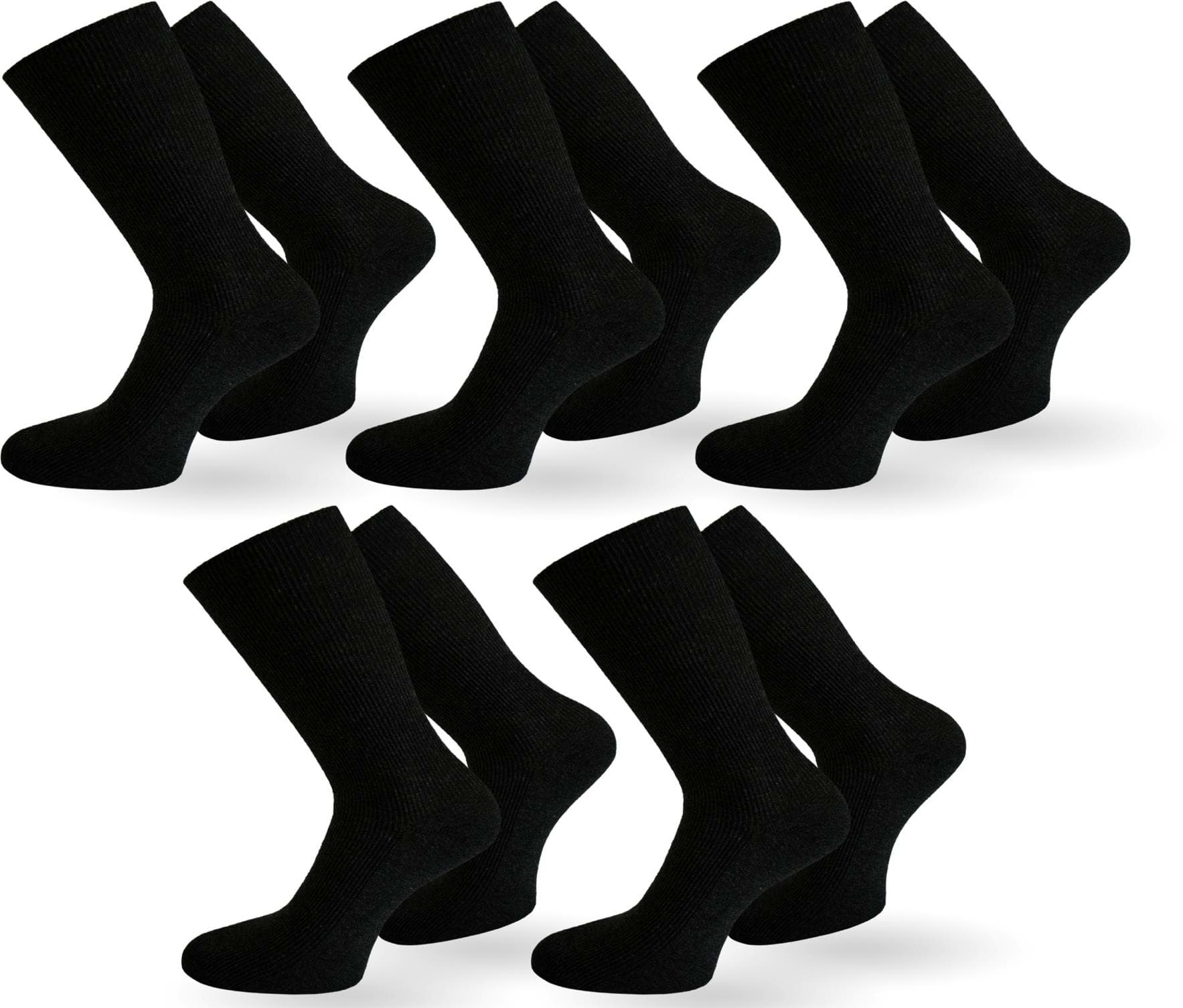 Bild von 10 Paar Damensocken „Lady Socks“ aus reiner Baumwolle Schwarz