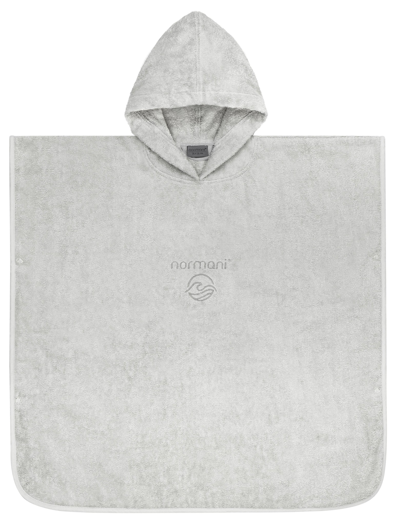 Zeige Details für Kinder Baumwoll Badeponcho „Manama“ Hellgrau Bild von Kinder Baumwoll Badeponcho „Manama“ Hellgrau