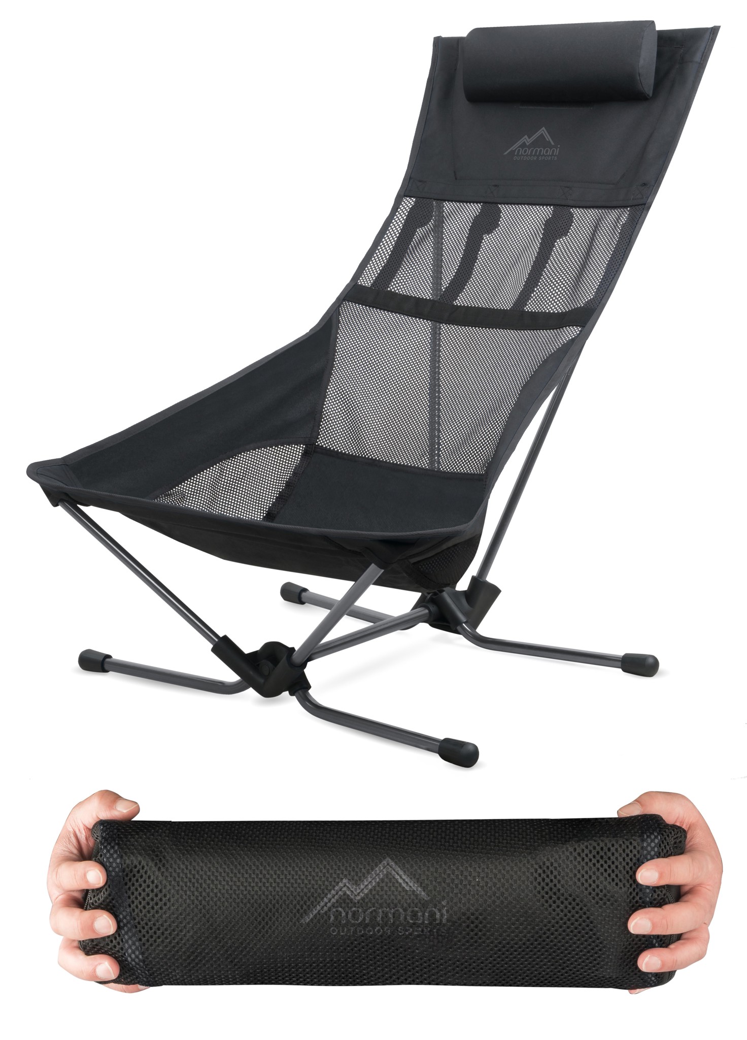 Zeige Details für Campingstuhl „Saskatchewan“ Grau Bild von Campingstuhl „Saskatchewan“ Grau