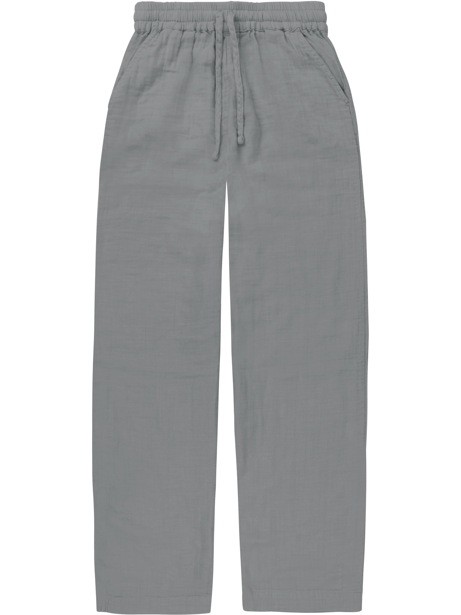 Zeige Details für Lange Damen Musselin Hose „Larisa“ Hellgrau Bild von Lange Damen Musselin Hose „Larisa“ Hellgrau