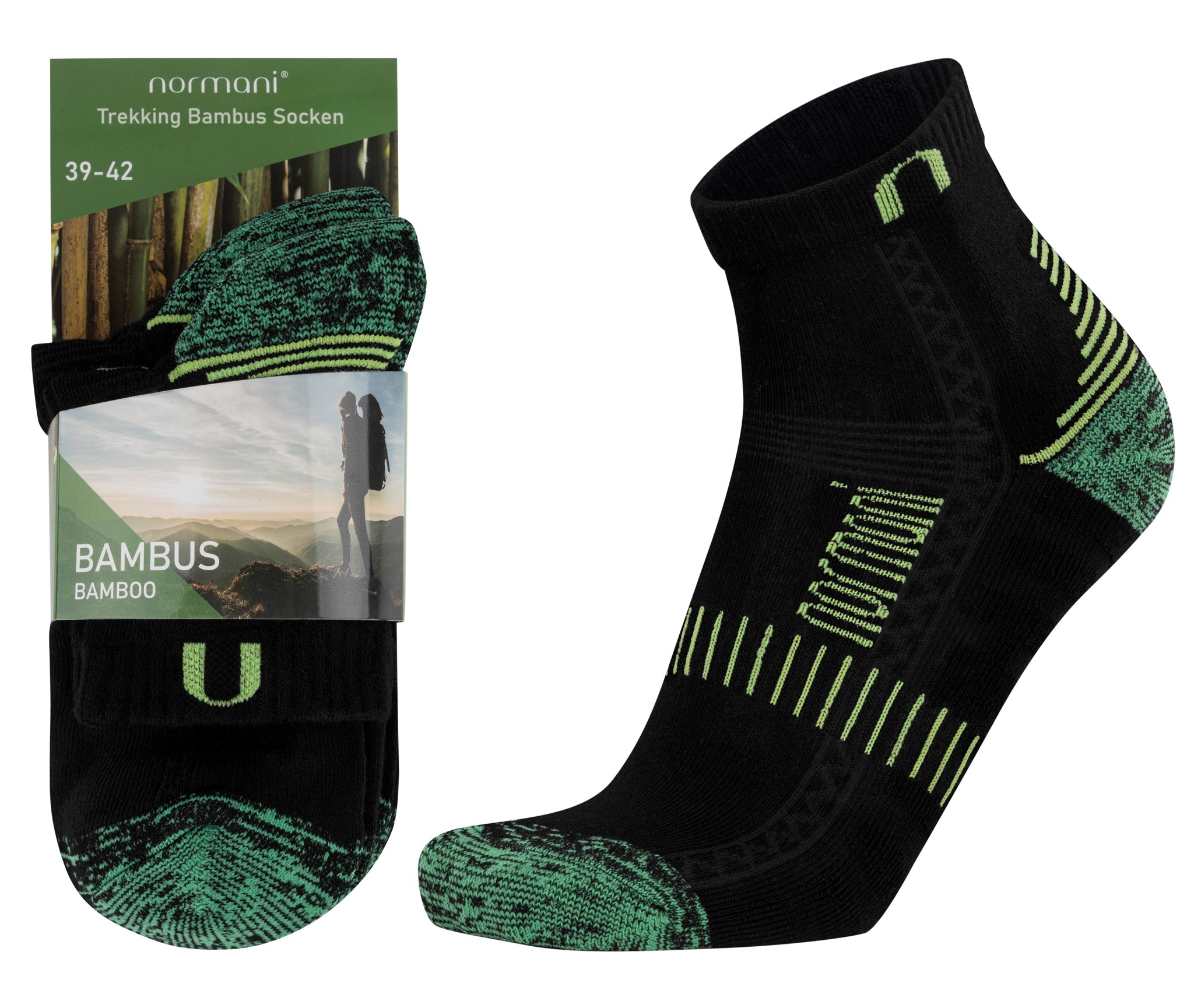 Zeige Details für 6 Frottee Trekking Viskose Kurzschaftsocken Grün Bild von 6 Frottee Trekking Viskose Kurzschaftsocken Grün