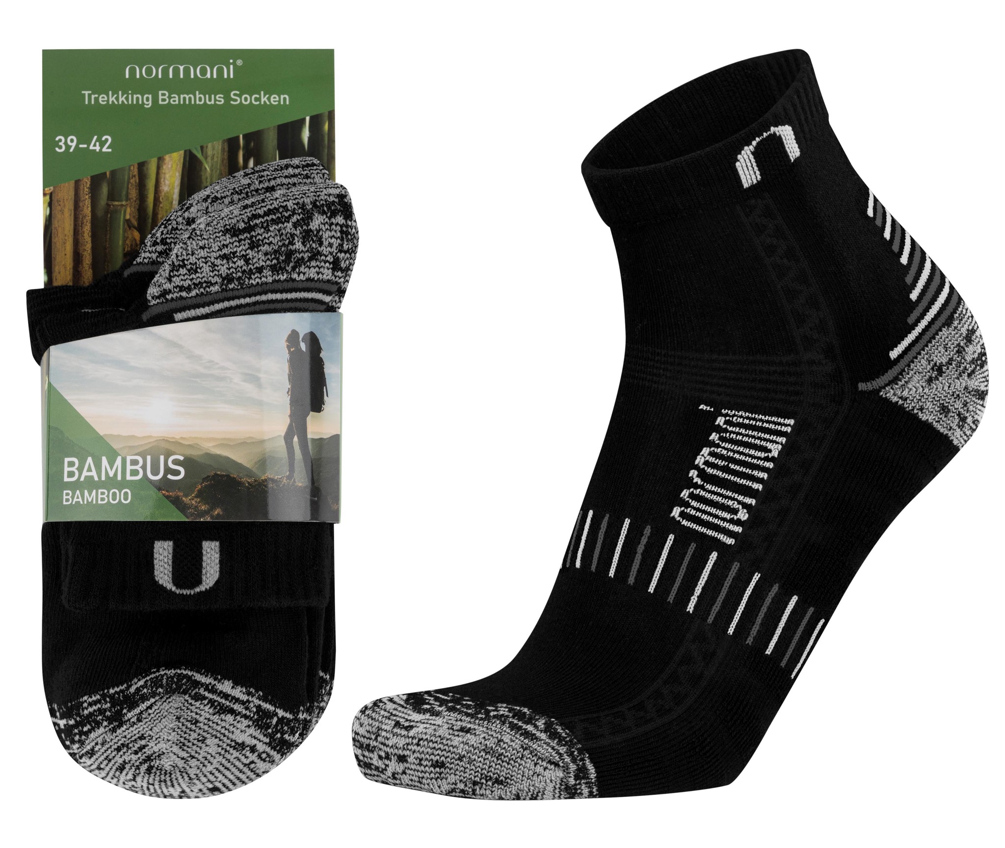 Zeige Details für 6 Frottee Trekking Viskose Kurzschaftsocken Schwarz Bild von 6 Frottee Trekking Viskose Kurzschaftsocken Schwarz
