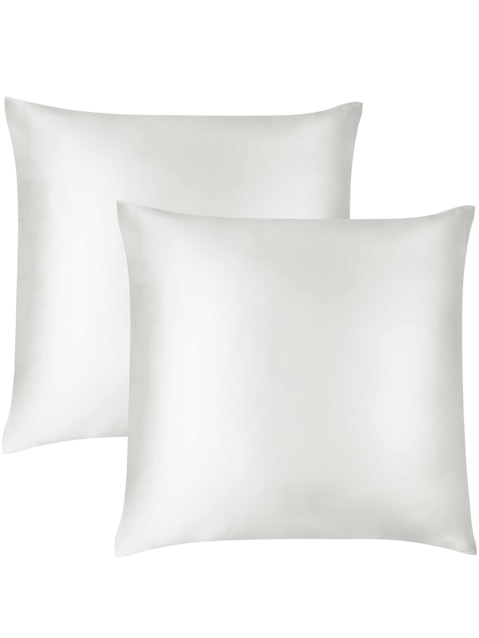 Zeige Details für 2x Seiden Kissenbezüge 80x80 cm „Enna“ Weiß Bild von 2x Seiden Kissenbezüge 80x80 cm „Enna“ Weiß