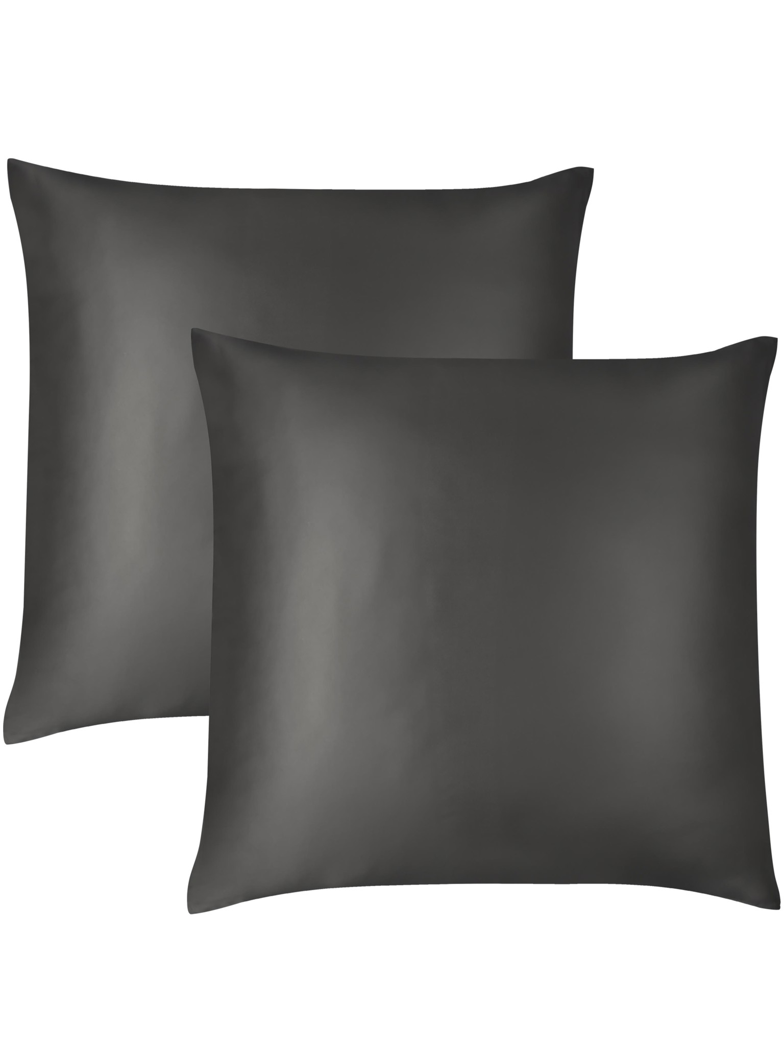 Zeige Details für 2x Seiden Kissenbezüge 80x80 cm „Enna“ Anthrazit Bild von 2x Seiden Kissenbezüge 80x80 cm „Enna“ Anthrazit