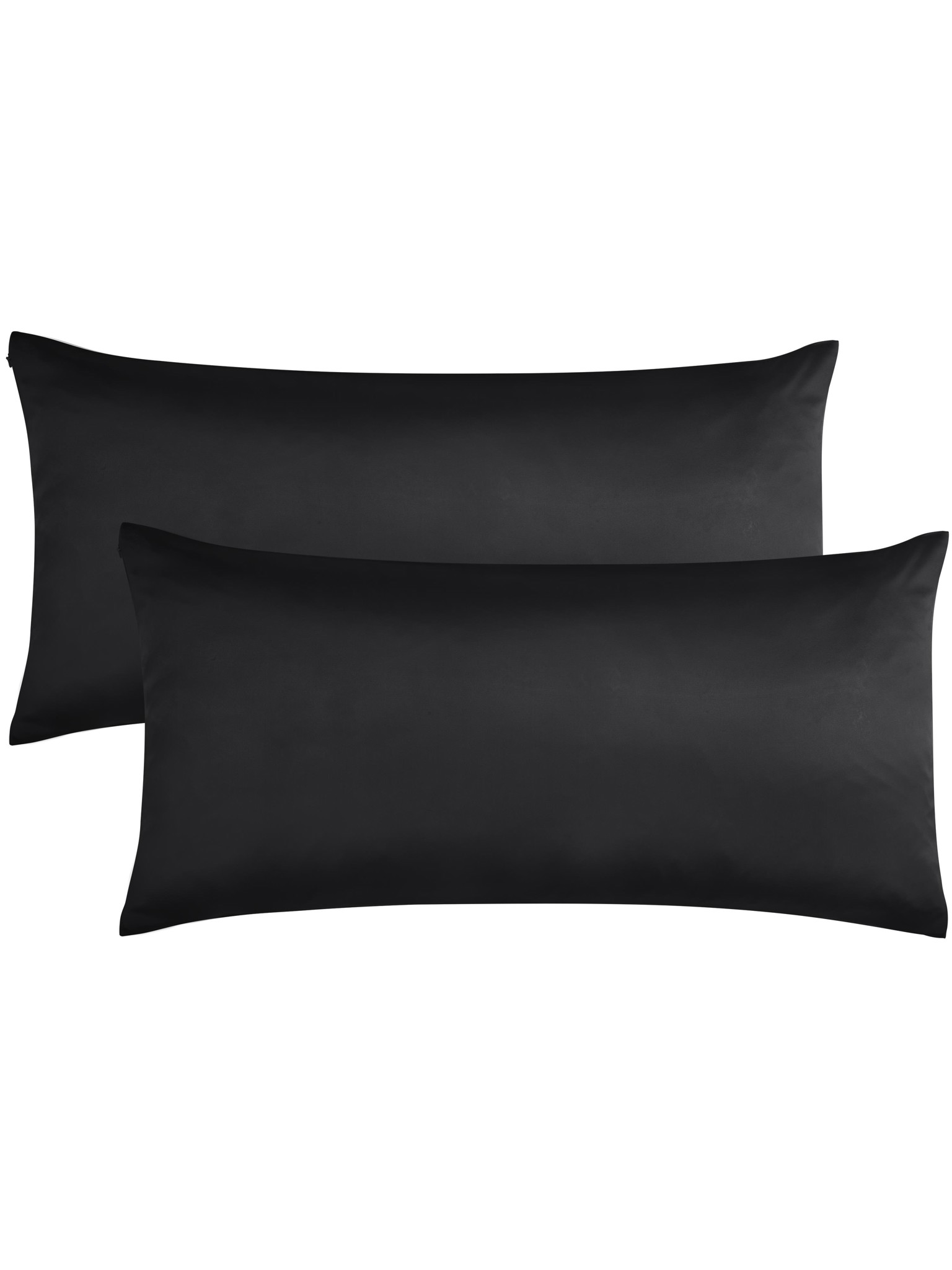 Zeige Details für 2x Seiden Kissenbezüge 40x80 cm „Alia“ Schwarz Bild von 2x Seiden Kissenbezüge 40x80 cm „Alia“ Schwarz