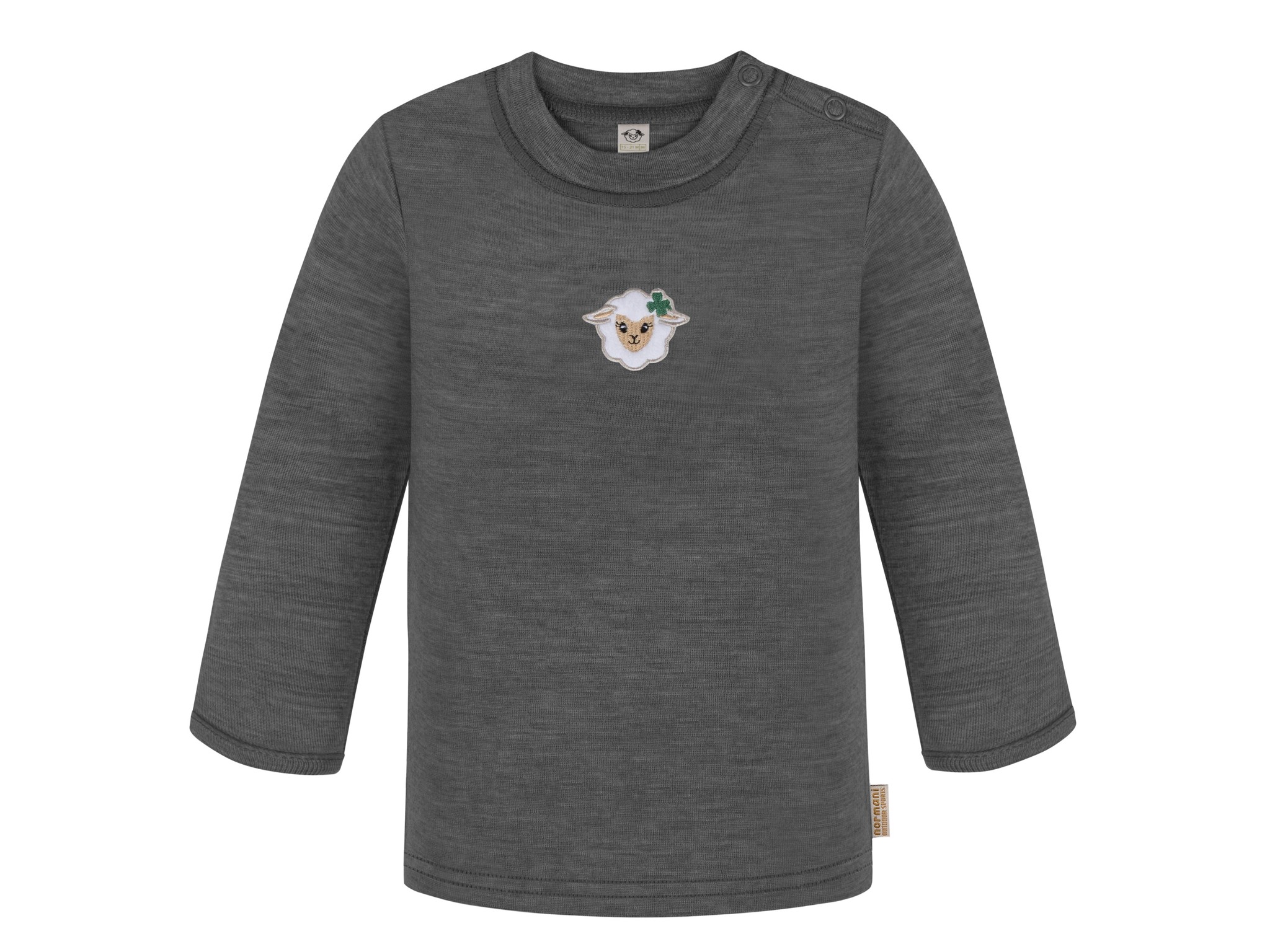 Zeige Details für Baby Merino Longsleeve „Taupo“ Anthrazit Bild von Baby Merino Longsleeve „Taupo“ Anthrazit