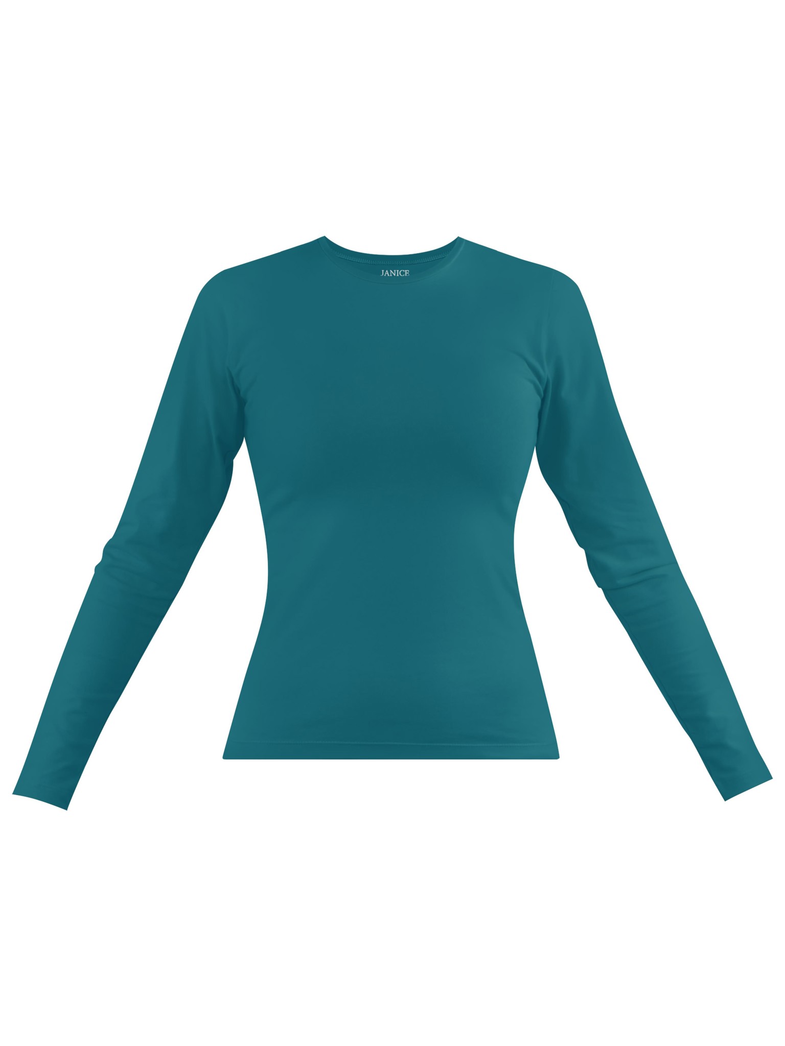 Zeige Details für Damen Langarmshirt hochgeschlossen „Niska“ Petrol Bild von Damen Langarmshirt hochgeschlossen „Niska“ Petrol