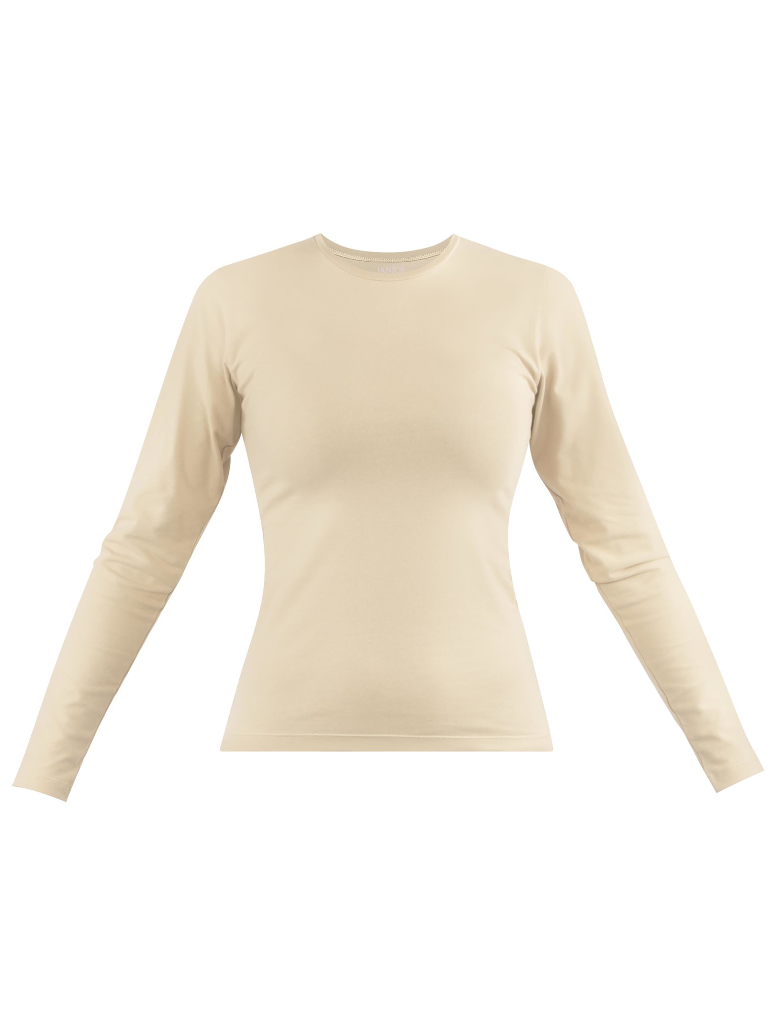 Zeige Details für Damen Langarmshirt hochgeschlossen „Niska“ Beige Bild von Damen Langarmshirt hochgeschlossen „Niska“ Beige