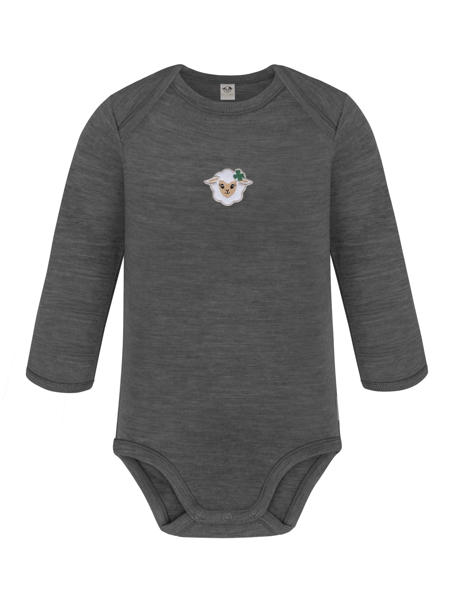 Zeige Details für Baby Merino Body Langarm „Auckland“ Anthrazit Bild von Baby Merino Body Langarm „Auckland“ Anthrazit