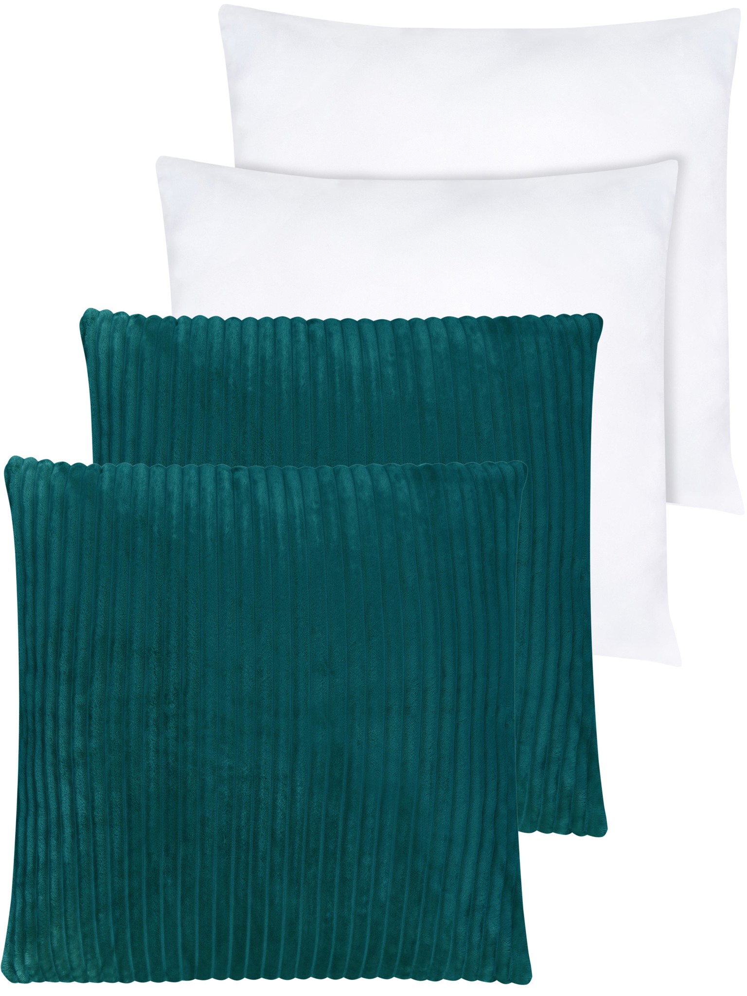 Zeige Details für 2 x Couchkissen 60x60 cm mit Füllung Petrol Bild von 2 x Couchkissen 60x60 cm mit Füllung Petrol