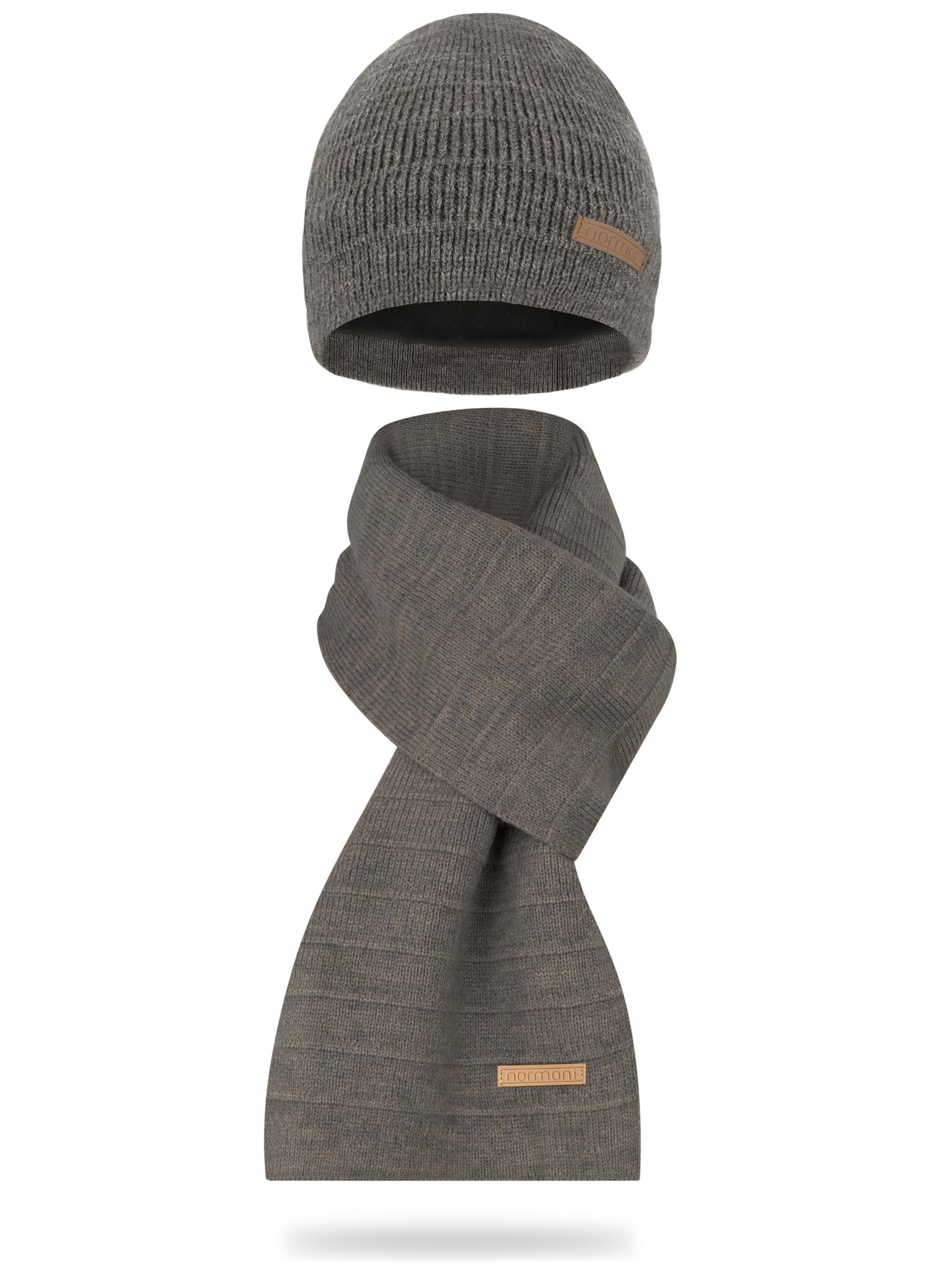 Zeige Details für Winterset „Sudbury“ mit Mütze und Schal Beige meliert Bild von Winterset „Sudbury“ mit Mütze und Schal Beige meliert