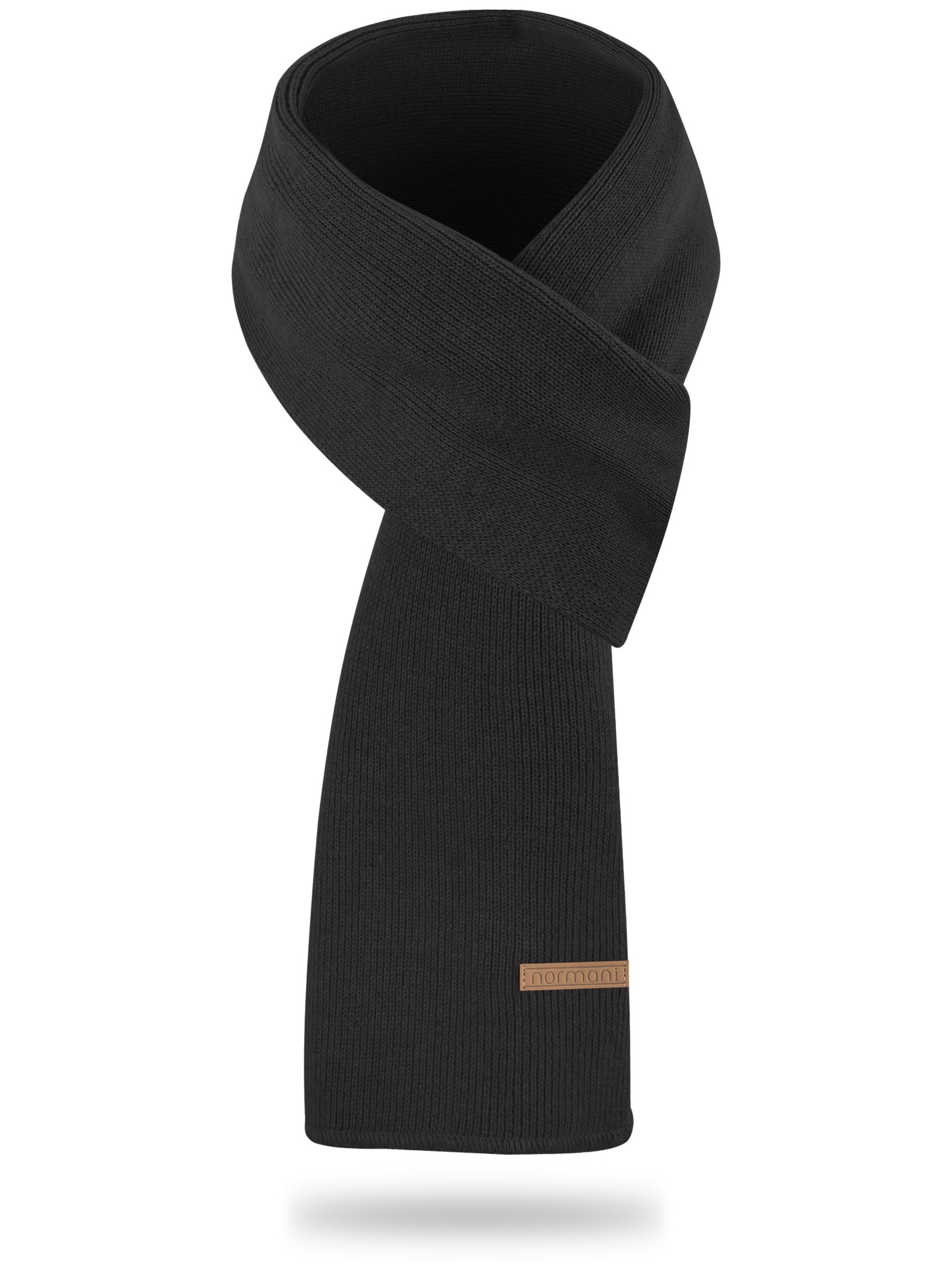 Zeige Details für Merinowoll-Schal „Yuma“ glatt Anthrazit Bild von Merinowoll-Schal „Yuma“ glatt Anthrazit