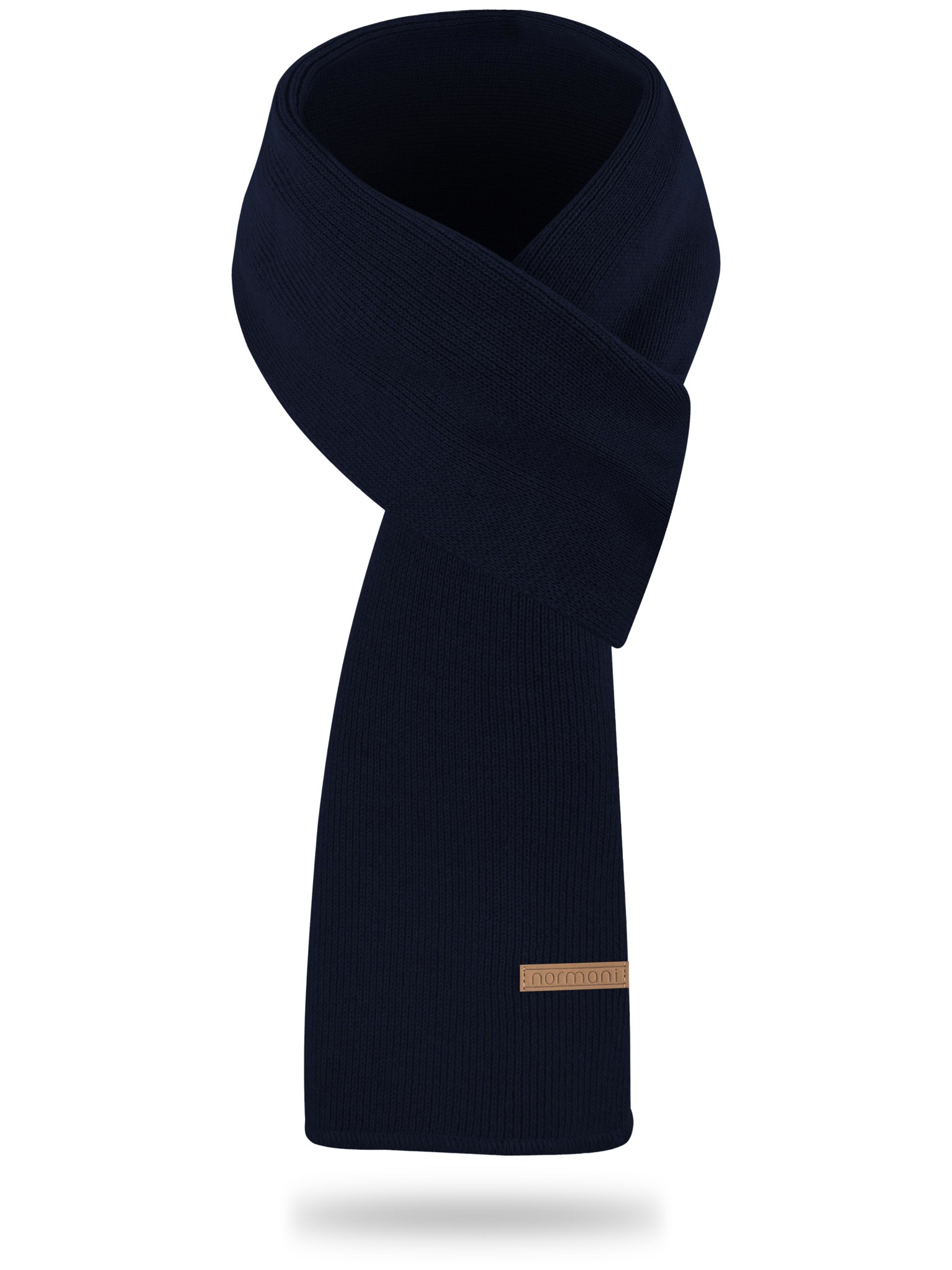 Zeige Details für Merinowoll-Schal „Yuma“ glatt Navy Bild von Merinowoll-Schal „Yuma“ glatt Navy