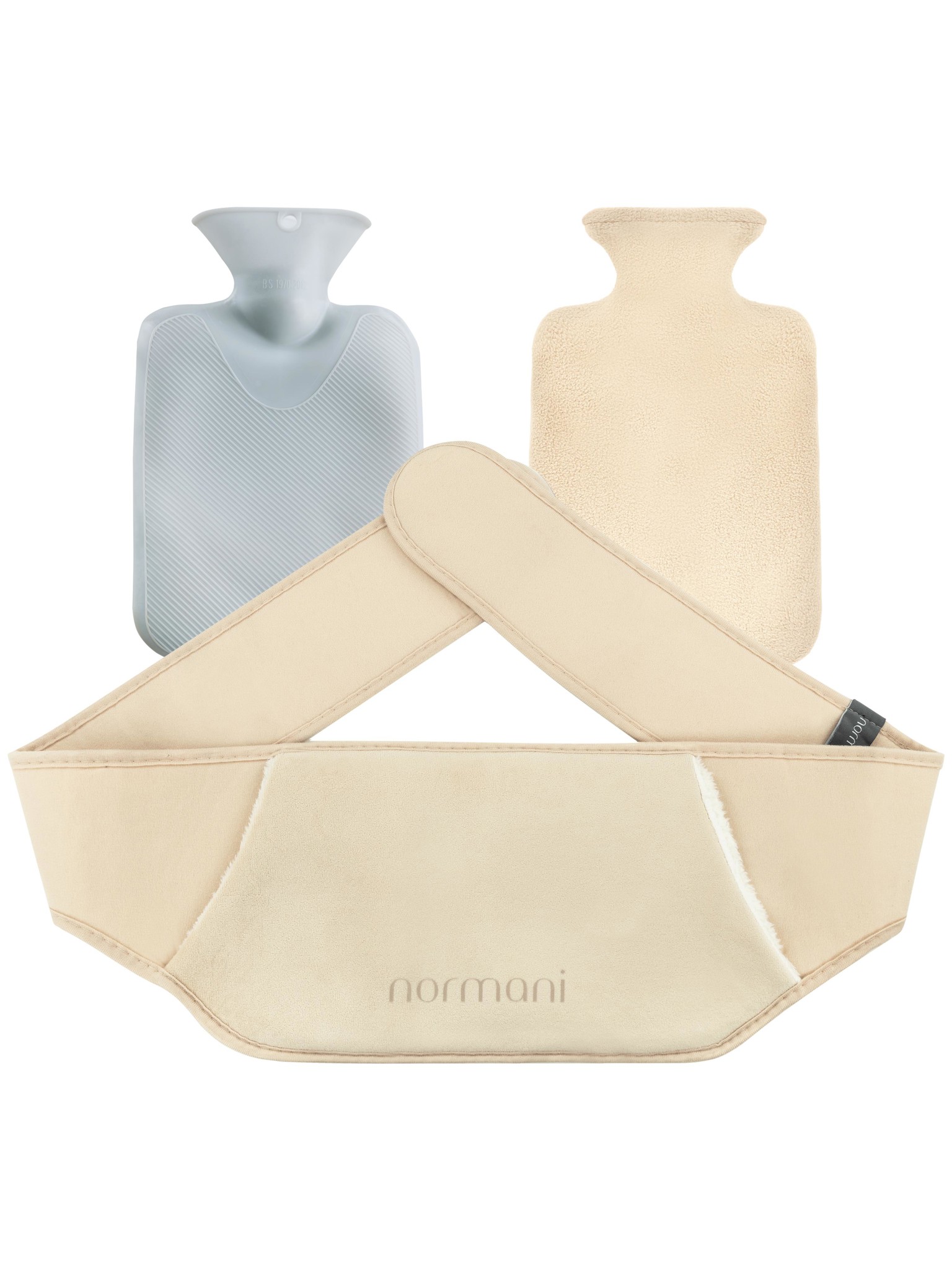 Zeige Details für Wärmflasche mit Gürtel extra groß „Ninilchik“ Beige Bild von Wärmflasche mit Gürtel extra groß „Ninilchik“ Beige