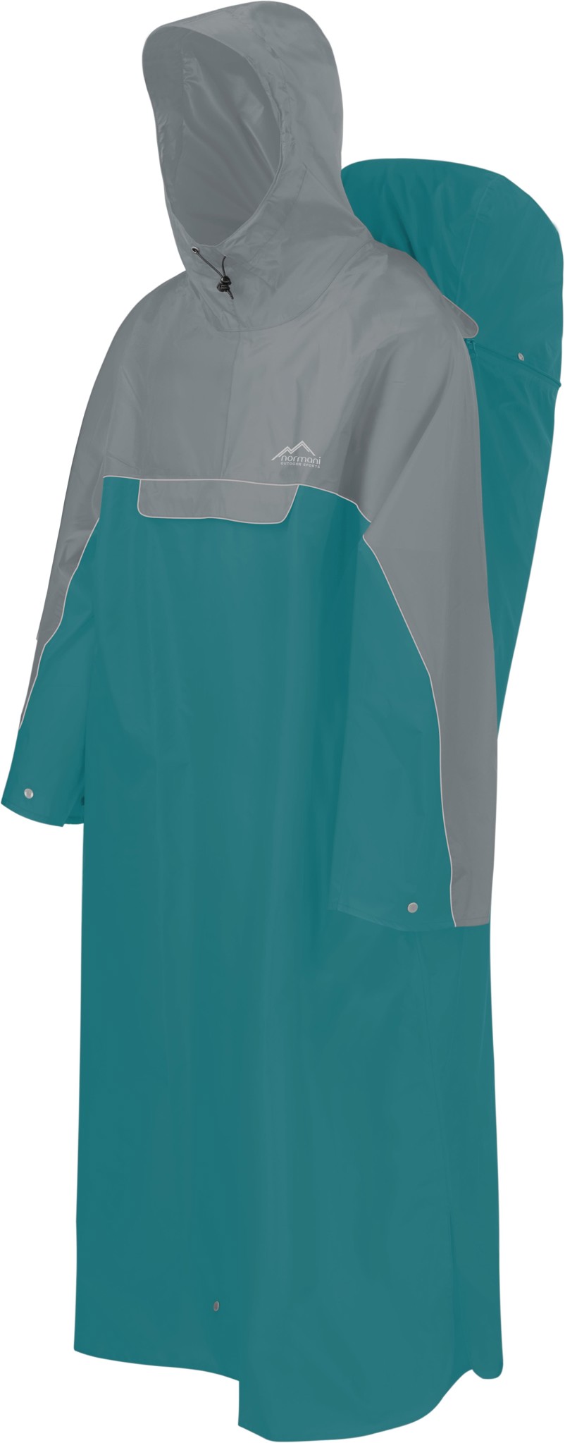 Zeige Details für Regenponcho „Tutunendo“ Grau/Petrol Bild von Regenponcho „Tutunendo“ Grau/Petrol