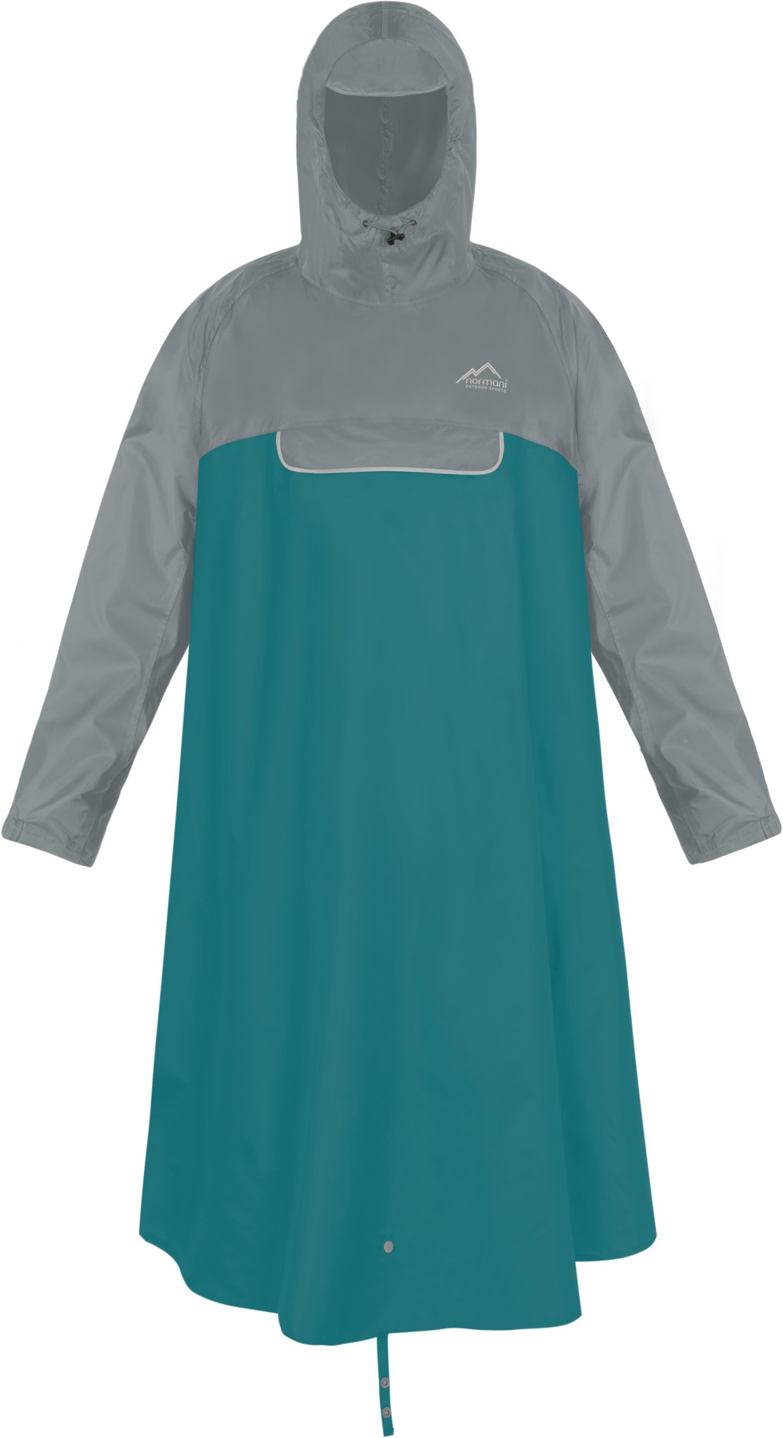 Zeige Details für Regenponcho „Quibdó“ Grau/Petrol Bild von Regenponcho „Quibdó“ Grau/Petrol