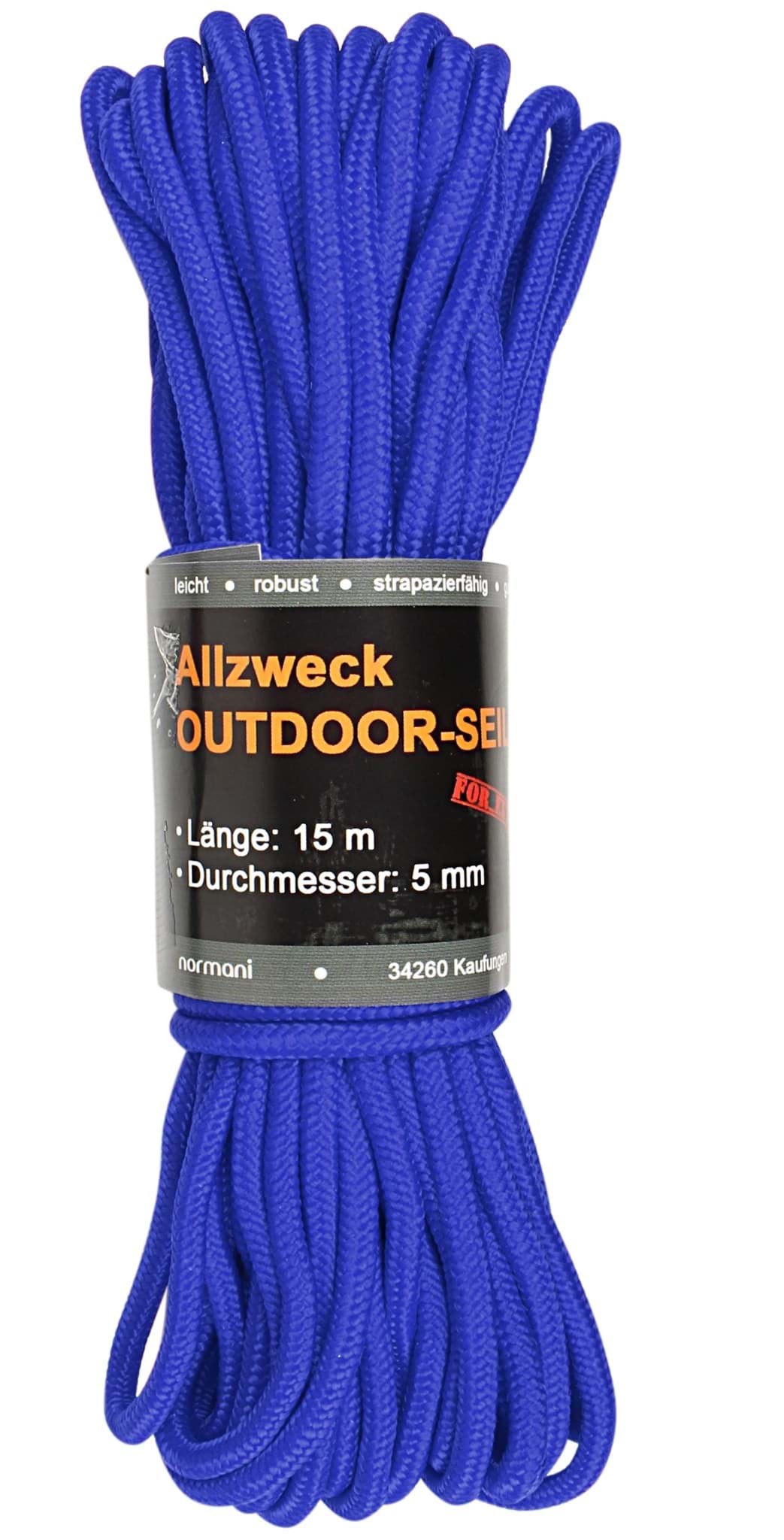 Bild von Allzweck-Outdoor-Seil „Chetwynd“ 5 mm x 15 m Blau