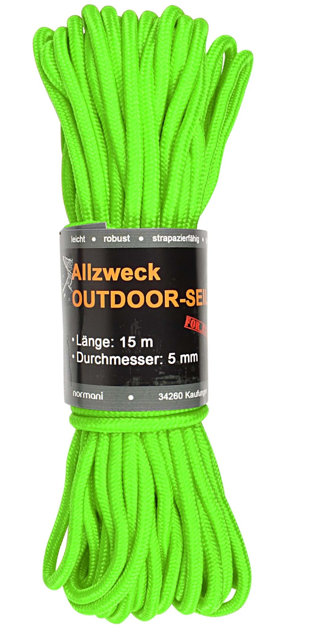 Bild von Allzweck-Outdoor-Seil „Chetwynd“ 5 mm x 15 m Safety Grün