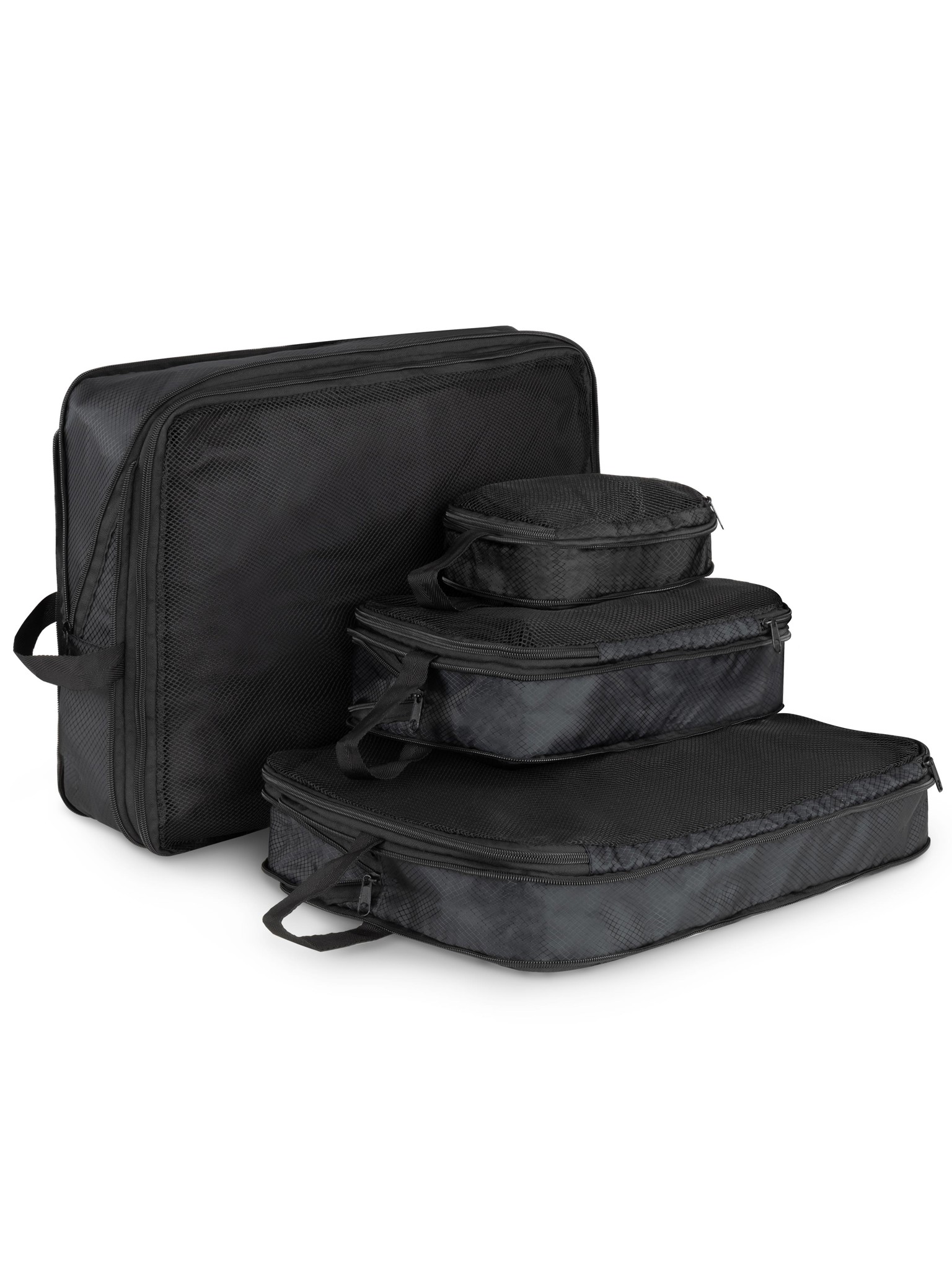 Zeige Details für Kleidertaschen 4-teilig „Nuqui“ Schwarz Bild von Kleidertaschen 4-teilig „Nuqui“ Schwarz