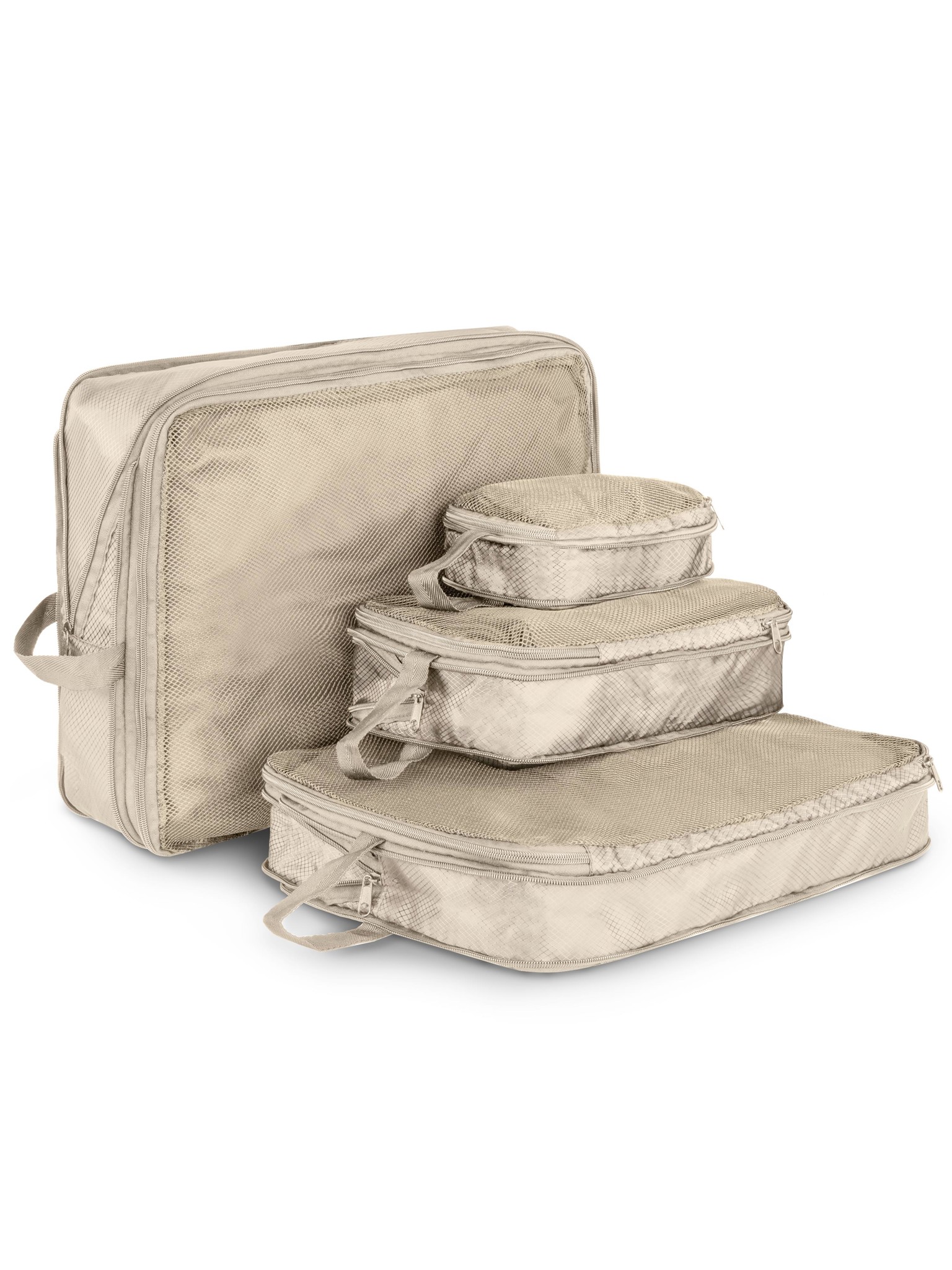 Zeige Details für Kleidertaschen 4-teilig „Nuqui“ Beige Bild von Kleidertaschen 4-teilig „Nuqui“ Beige