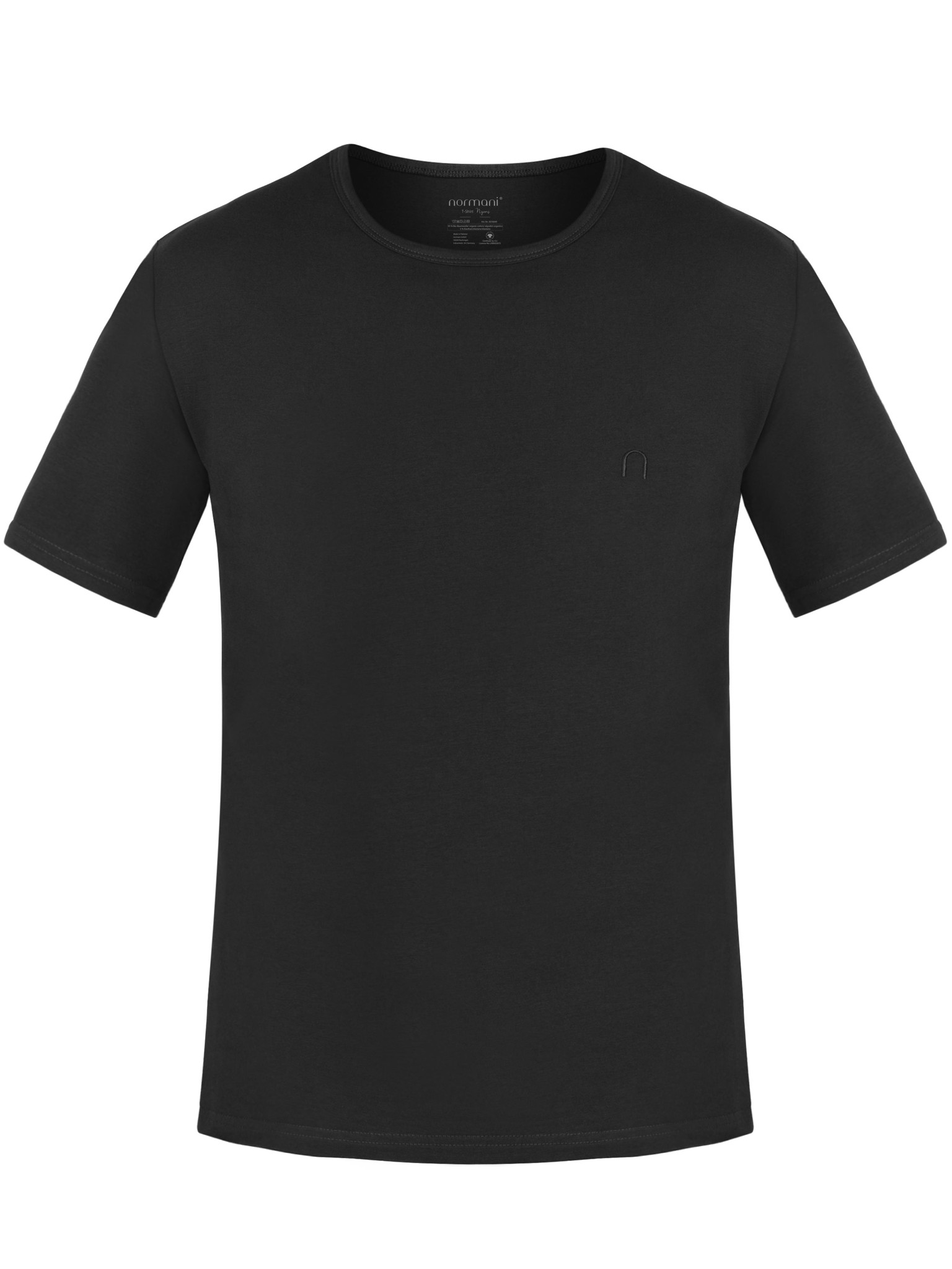 Zeige Details für Herren T-Shirt aus Bio-Baumwolle „Nyons“ Schwarz Bild von Herren T-Shirt aus Bio-Baumwolle „Nyons“ Schwarz