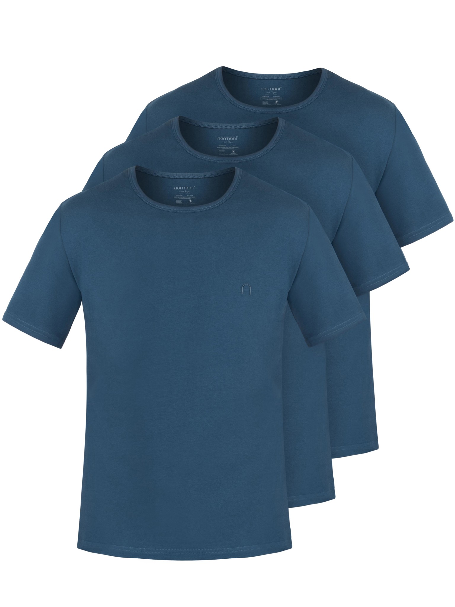 Zeige Details für 3er Set Herren T-Shirts aus Bio-Baumwolle „Nyons“ Marine Bild von 3er Set Herren T-Shirts aus Bio-Baumwolle „Nyons“ Marine