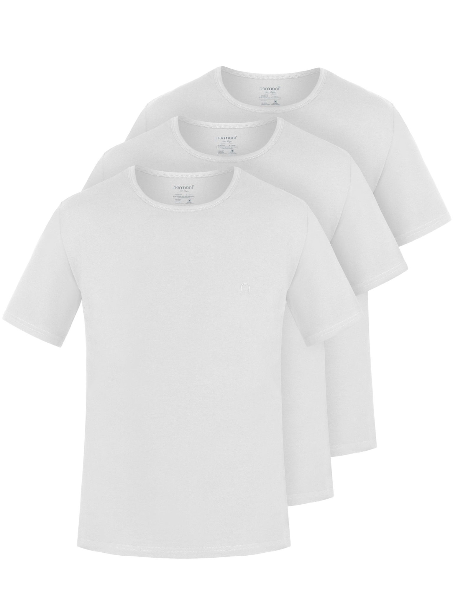 Zeige Details für 3er Set Herren T-Shirts aus Bio-Baumwolle „Nyons“ Weiß Bild von 3er Set Herren T-Shirts aus Bio-Baumwolle „Nyons“ Weiß