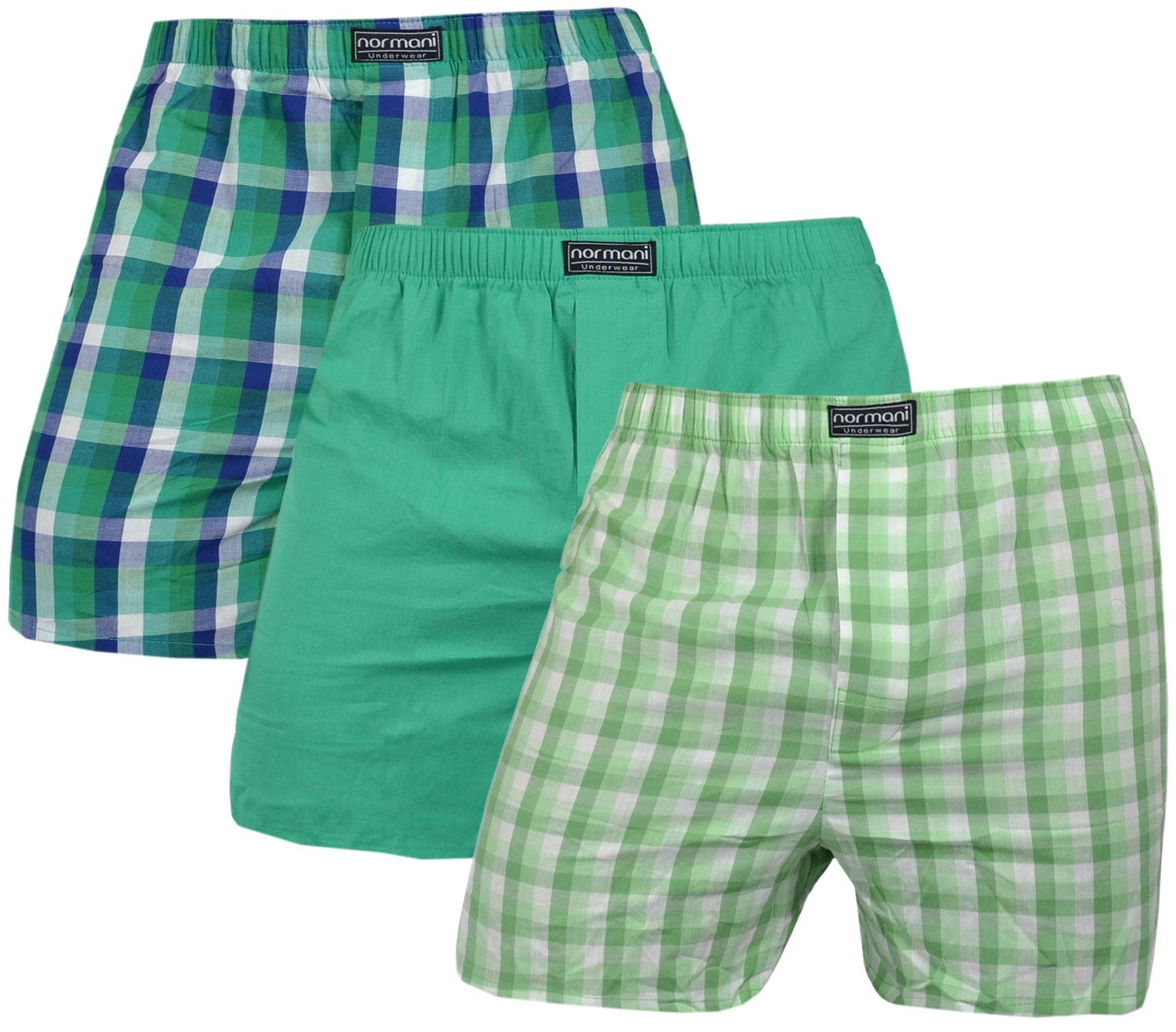 Zeige Details für 3 Stück Herren Web Boxershorts Grün Bild von 3 Stück Herren Web Boxershorts Grün